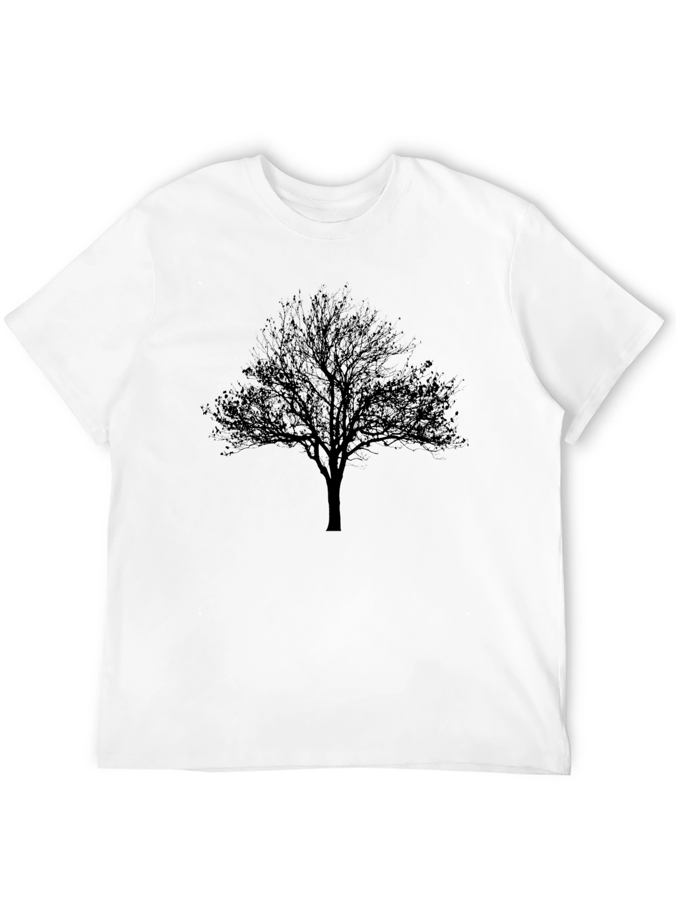 Monochrome Tree Graphic Tee - Mens Black T-Shirt