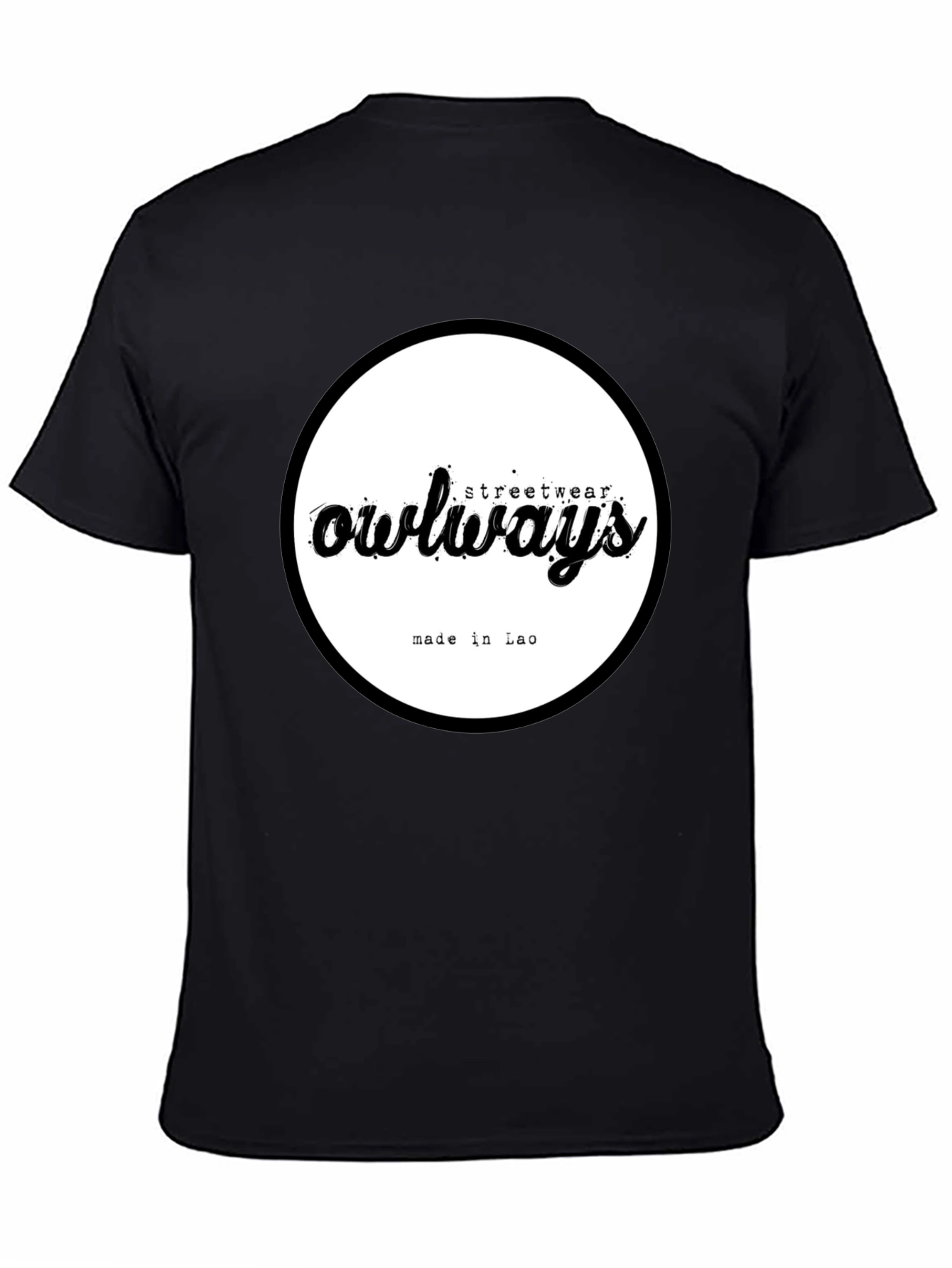 Owlways Streetwear Black Graphic T-Shirt