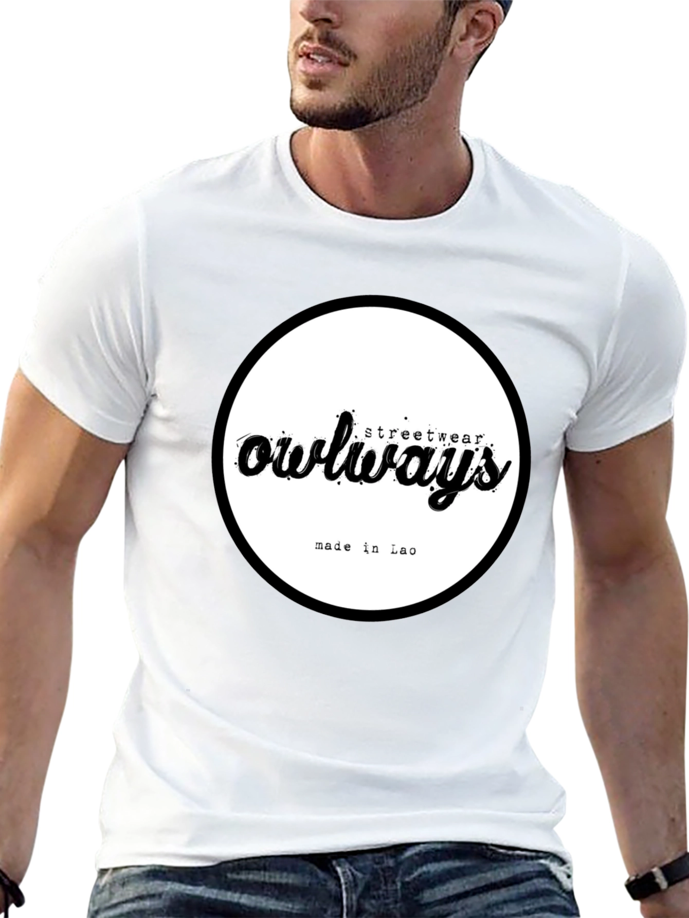 Owlways Streetwear Black Graphic T-Shirt