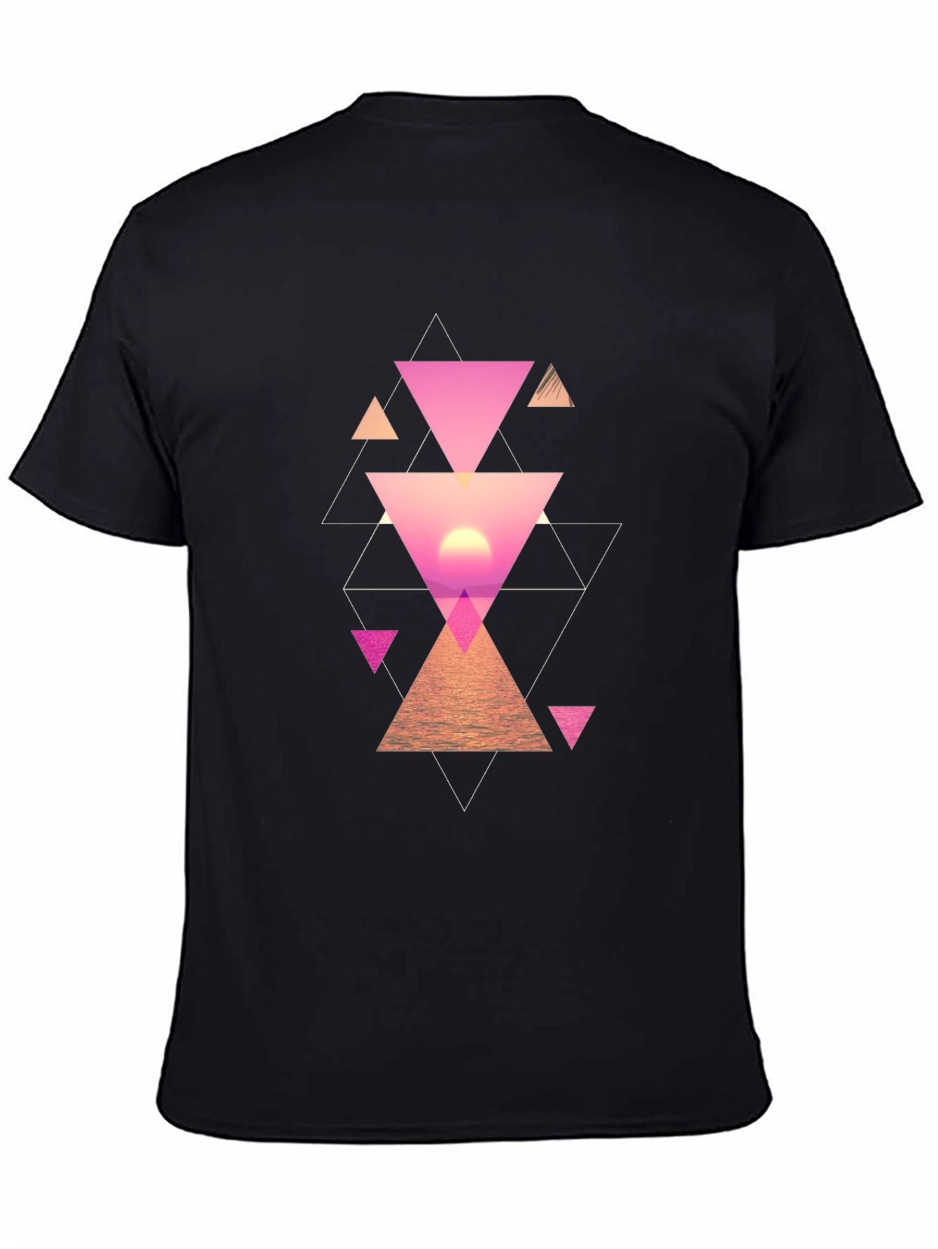 Geometric Sunset Mens Graphic Tee