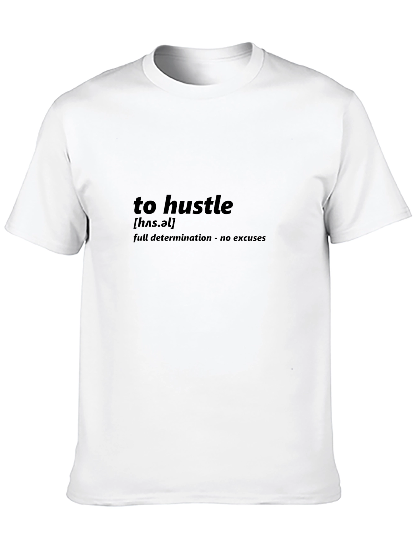 To Hustle Definition Tee - Black Cotton