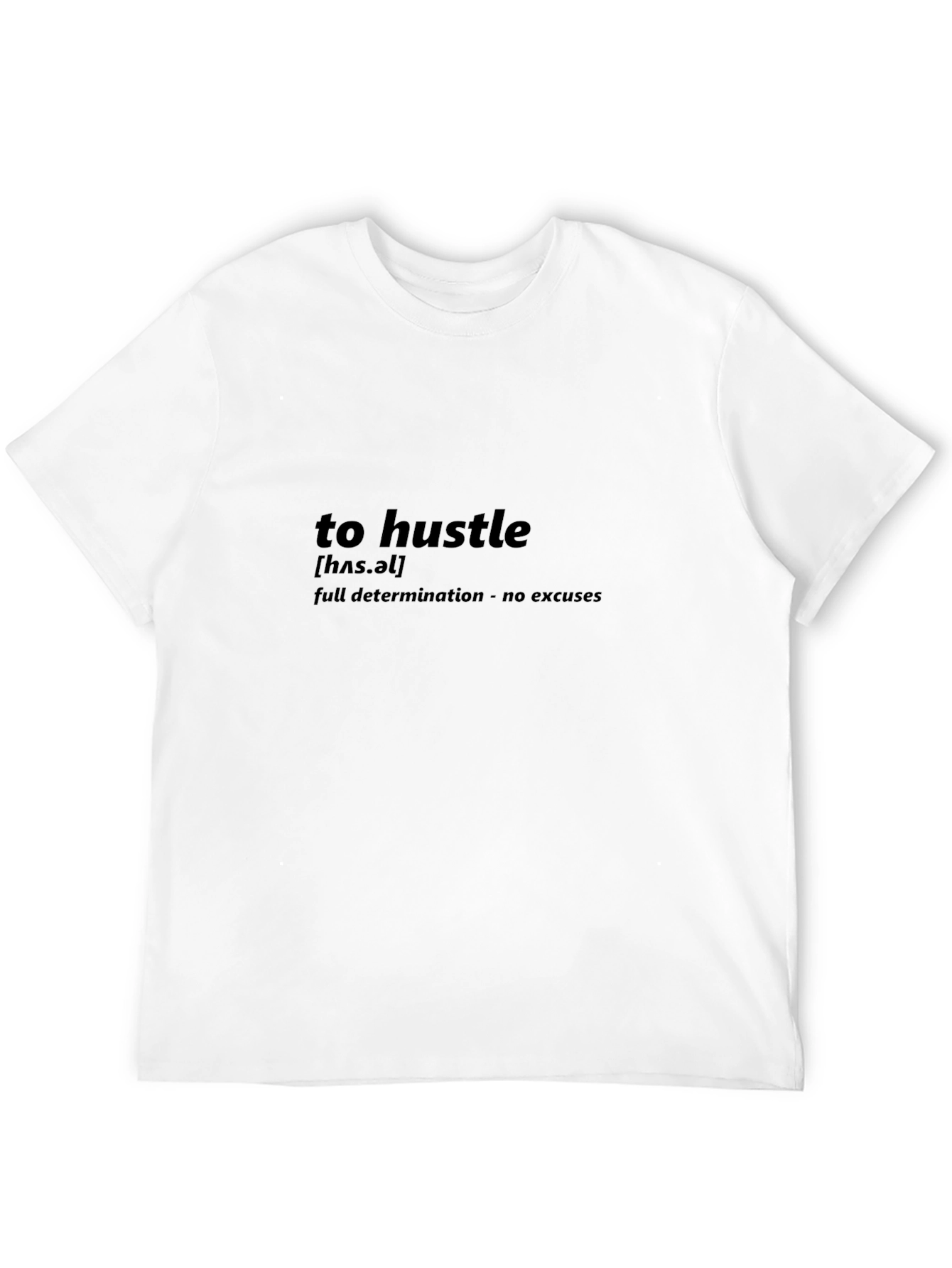 To Hustle Definition Tee - Black Cotton