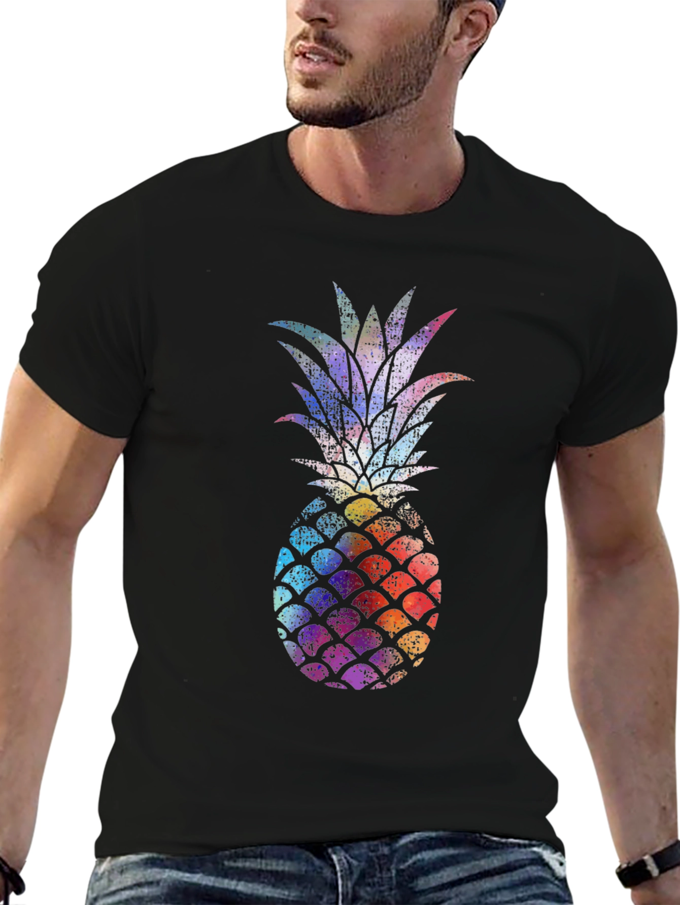 Colorful Pineapple Graphic T-Shirt