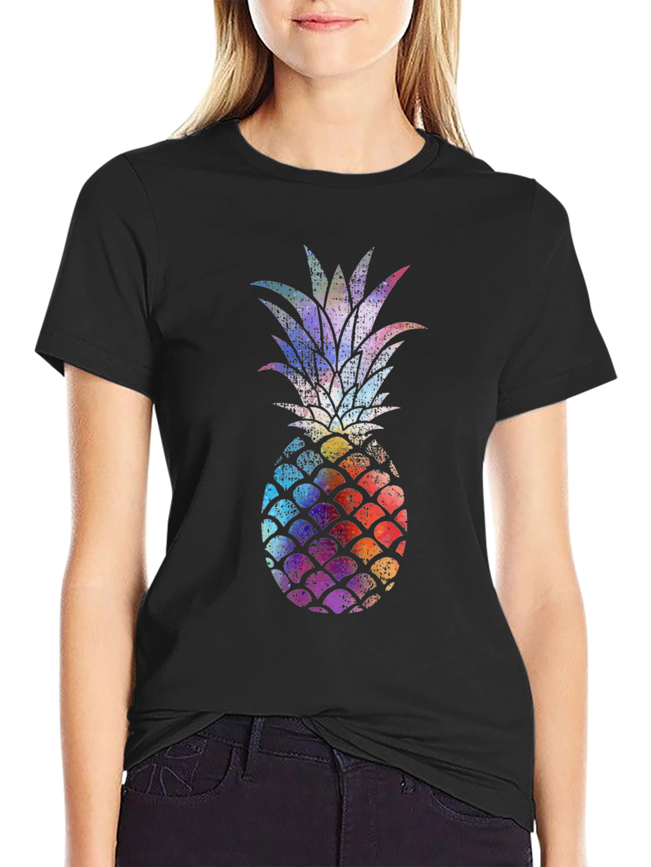 Colorful Pineapple Graphic T-Shirt