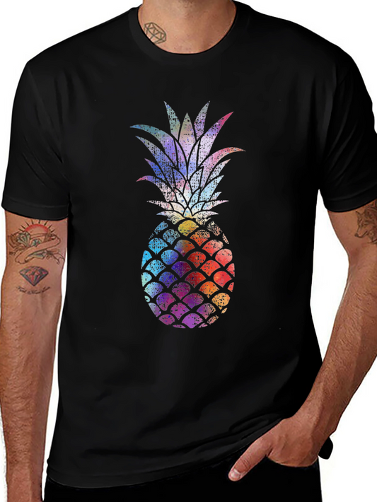 Colorful Pineapple Graphic T-Shirt
