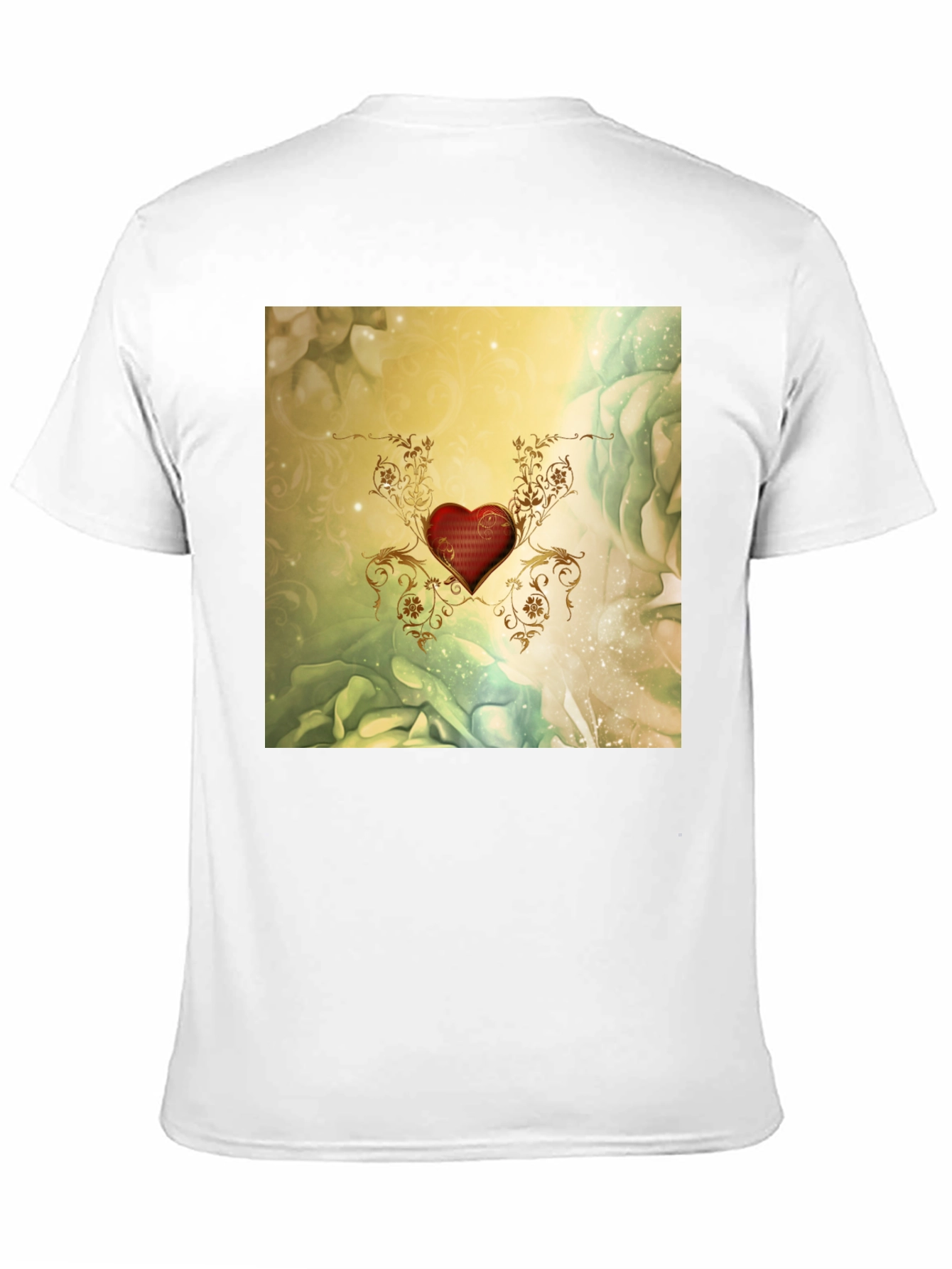 Elegant Heart Floral T-Shirt