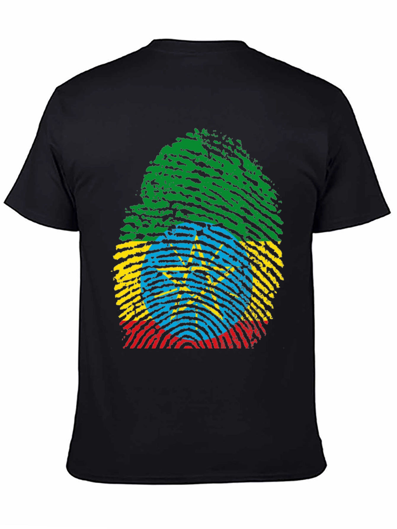 Ethiopia Flag Fingerprint T-Shirt