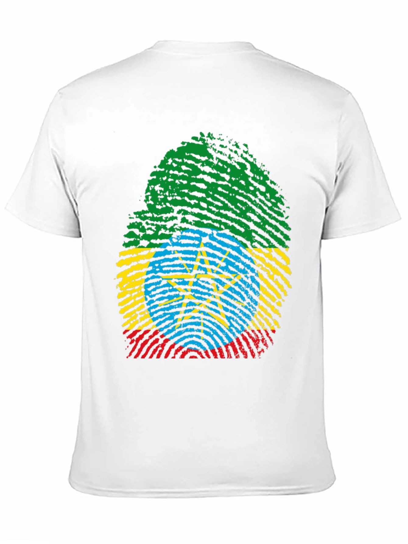 Ethiopia Flag Fingerprint T-Shirt