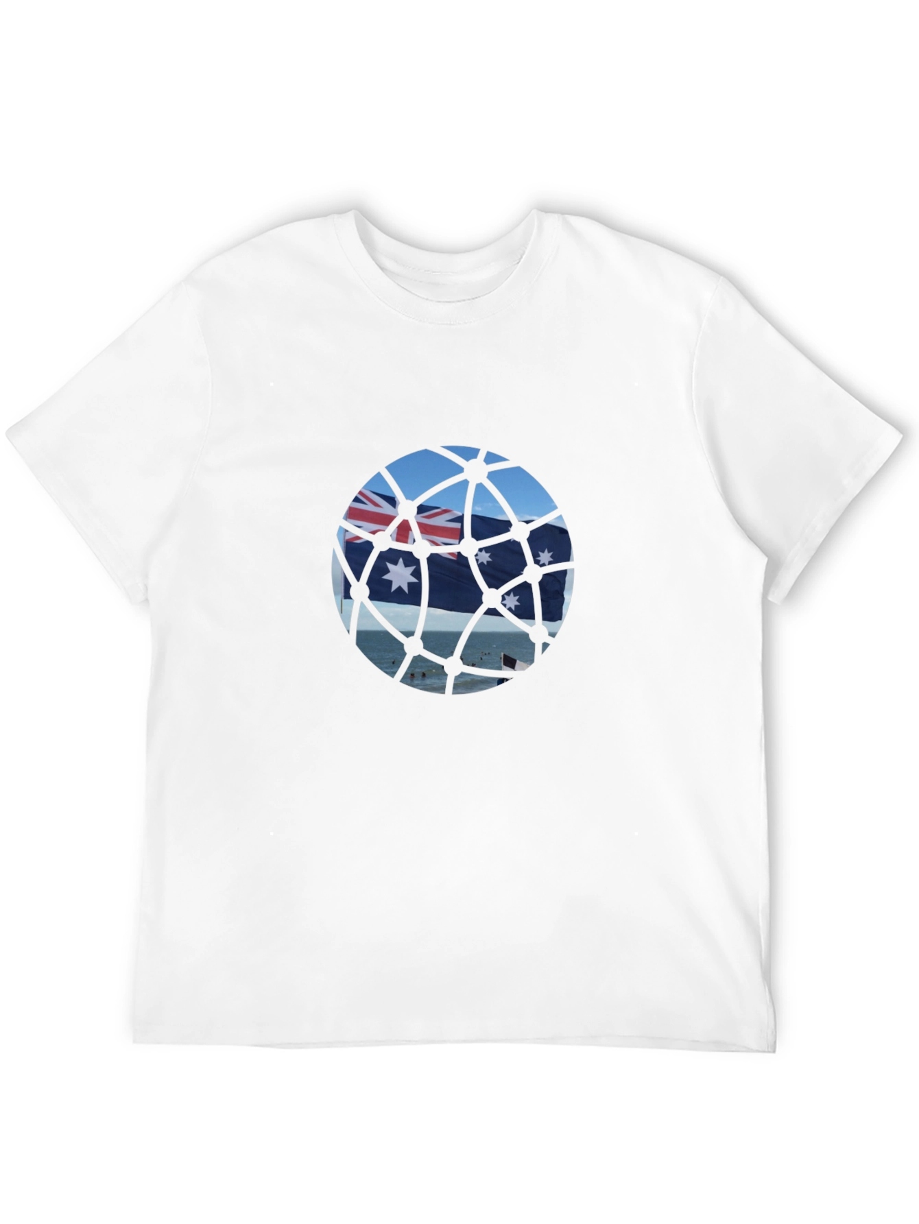 Aussie Flag T-Shirt - Black Cotton Tee