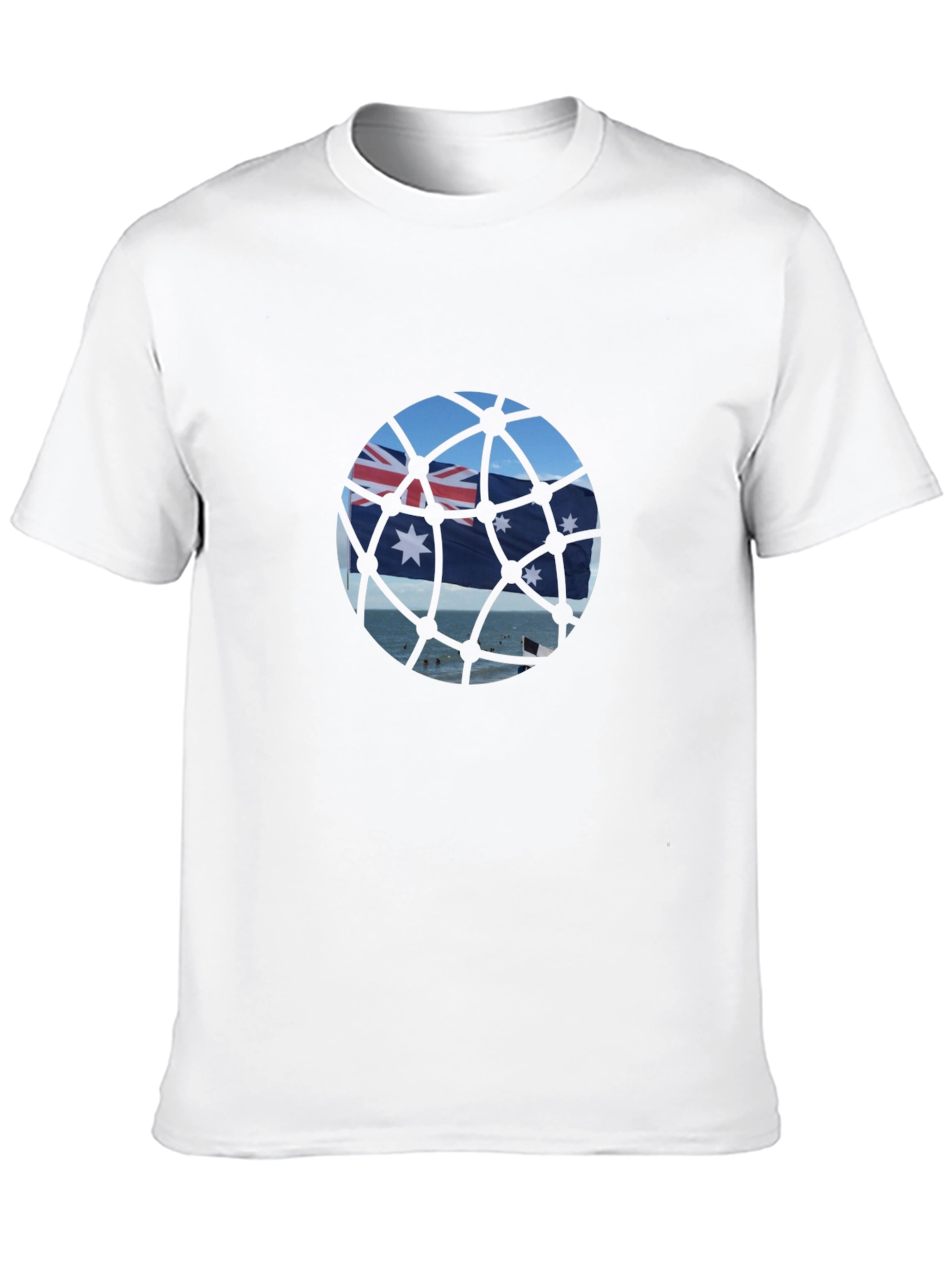 Aussie Flag T-Shirt - Black Cotton Tee