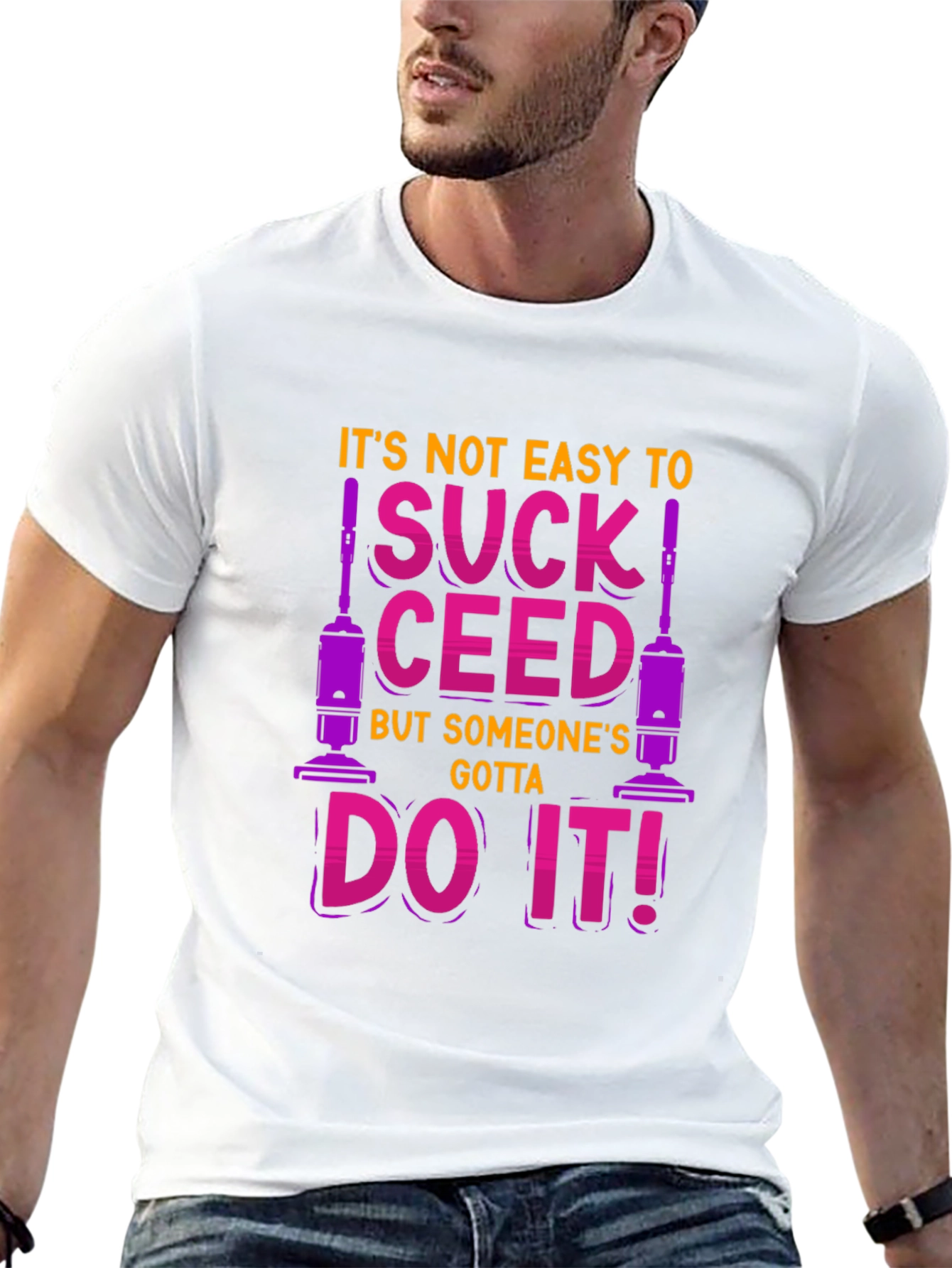 Funny Vacuuming T-Shirt - SUCK CEED