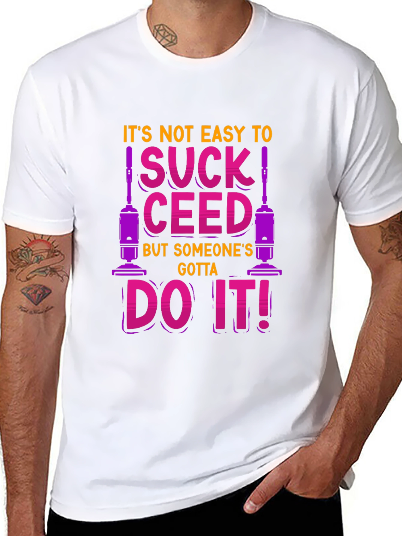 Funny Vacuuming T-Shirt - SUCK CEED