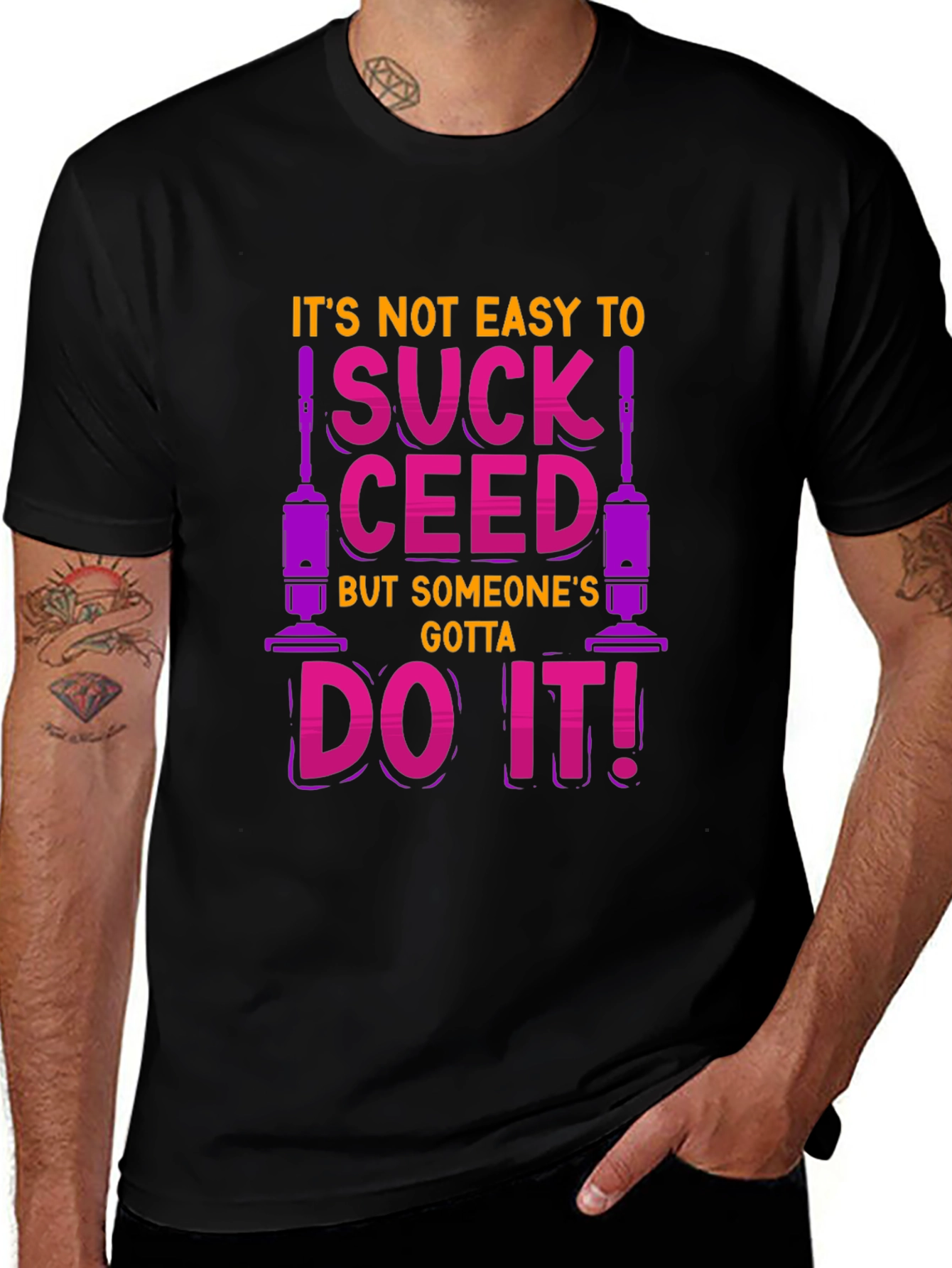 Funny Vacuuming T-Shirt - SUCK CEED