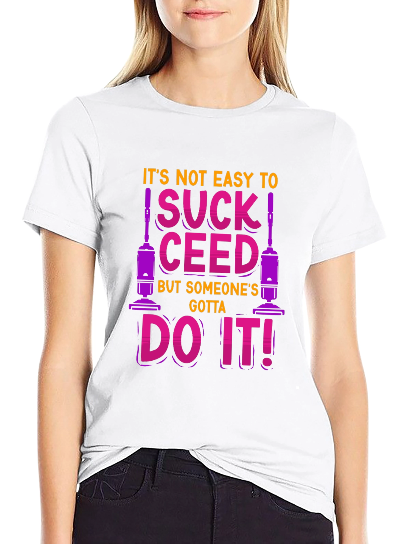Funny Vacuuming T-Shirt - SUCK CEED