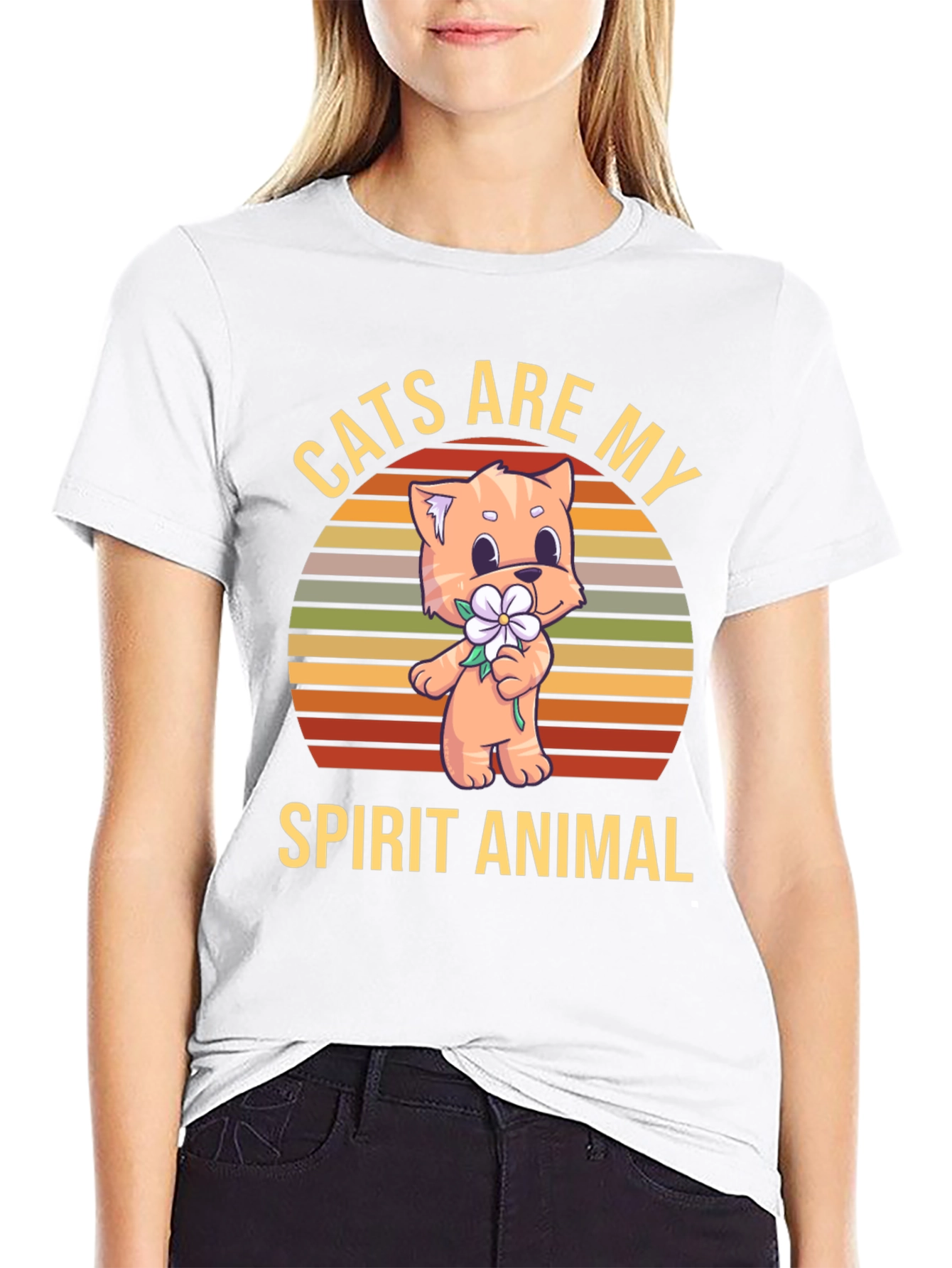 Cats Are My Spirit Animal Graphic Tee