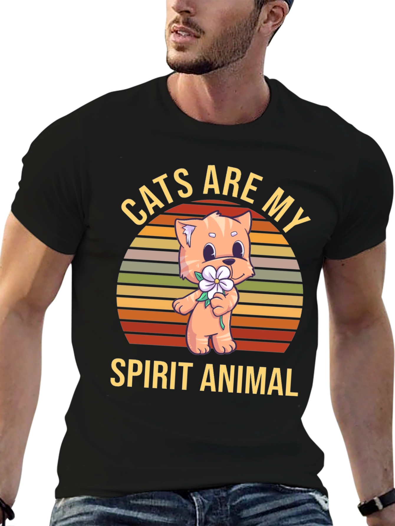 Cats Are My Spirit Animal Graphic Tee