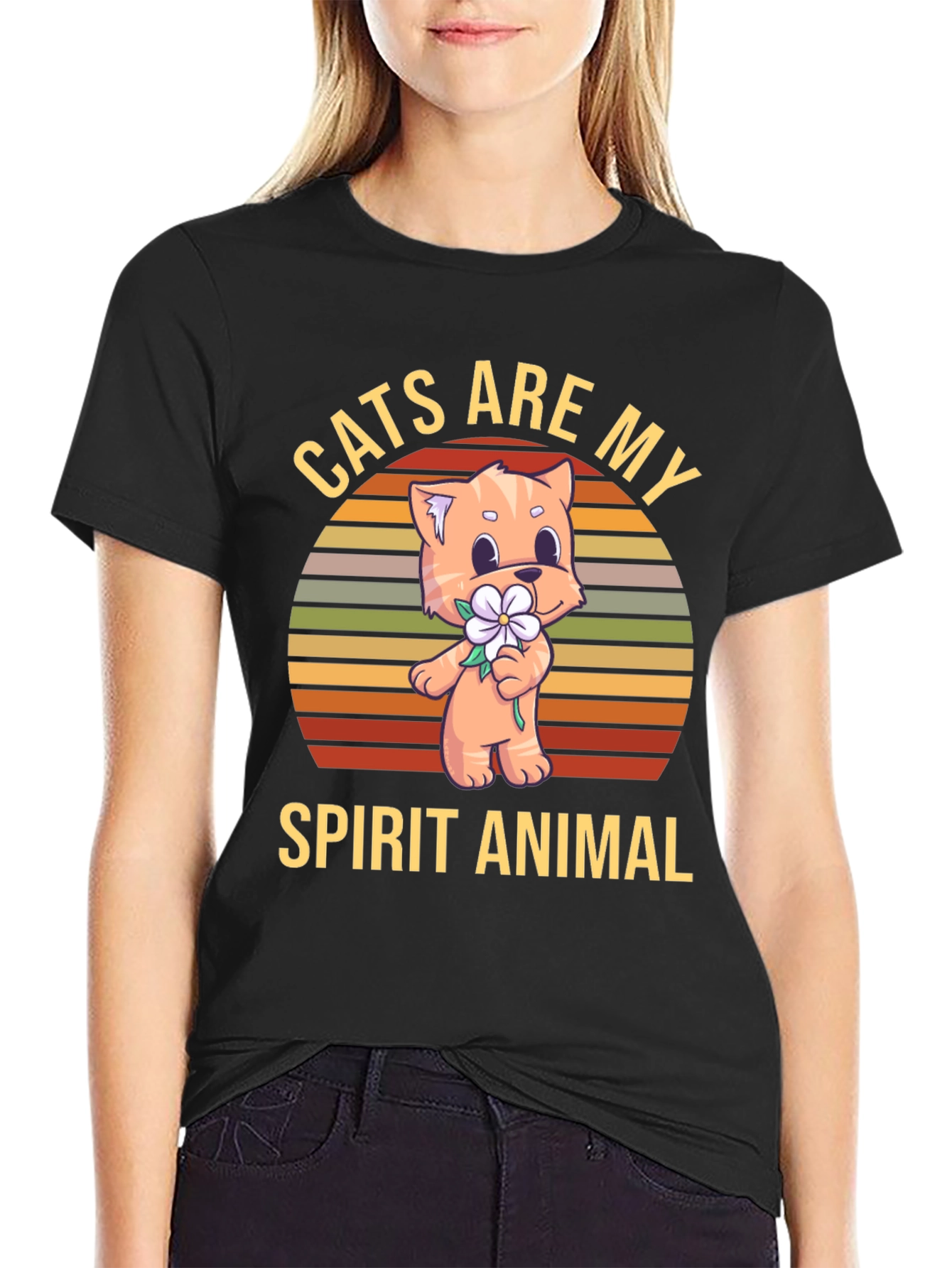 Cats Are My Spirit Animal Graphic Tee