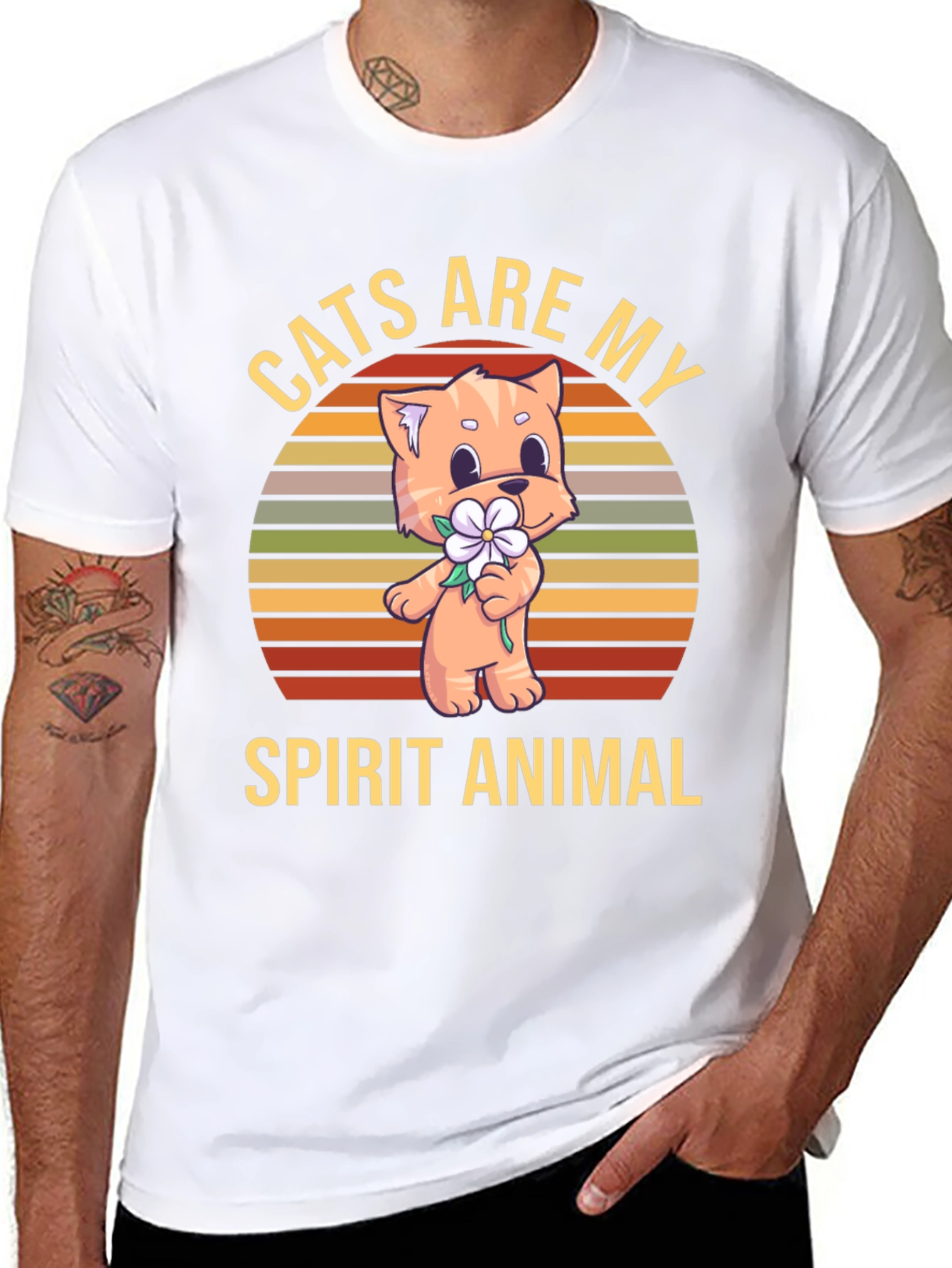 Cats Are My Spirit Animal Graphic Tee