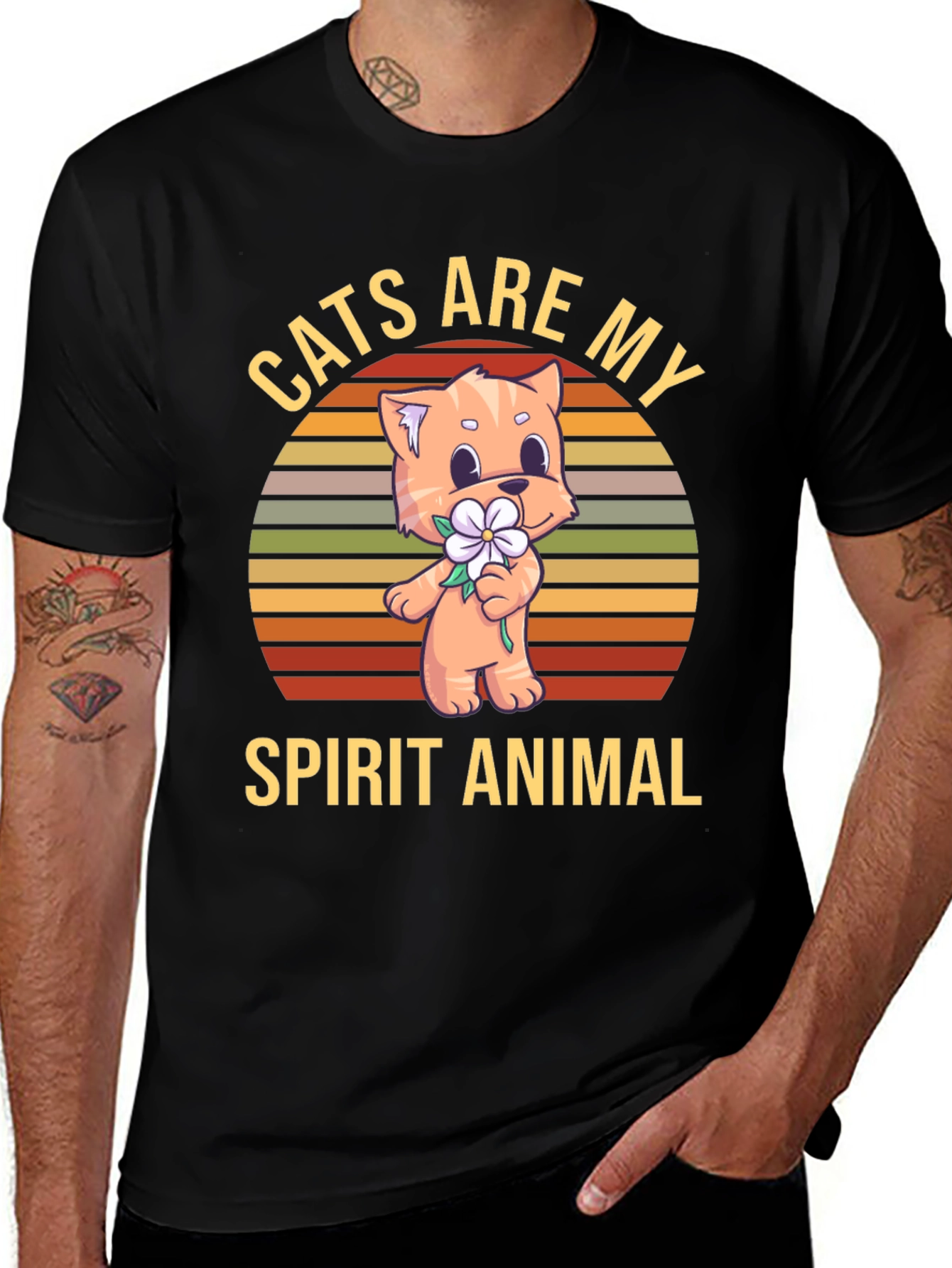 Cats Are My Spirit Animal Graphic Tee