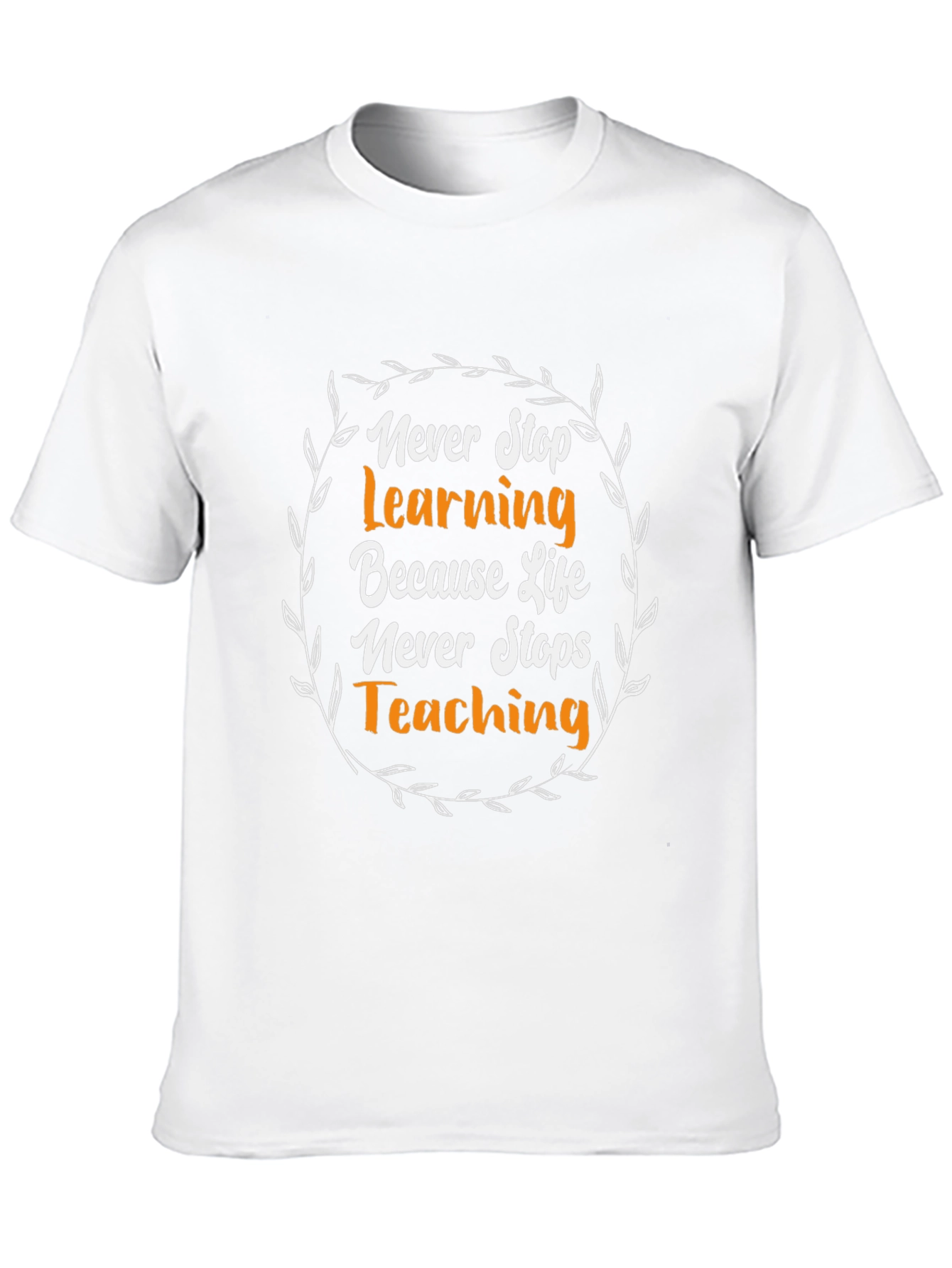 Never Stop Learning Black Graphic T-Shirt