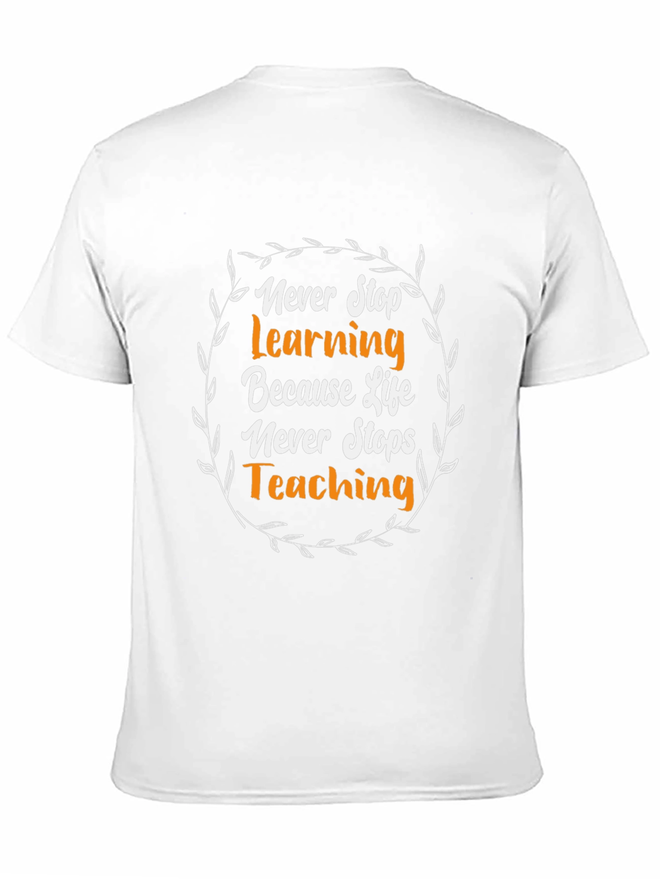 Never Stop Learning Black Graphic T-Shirt