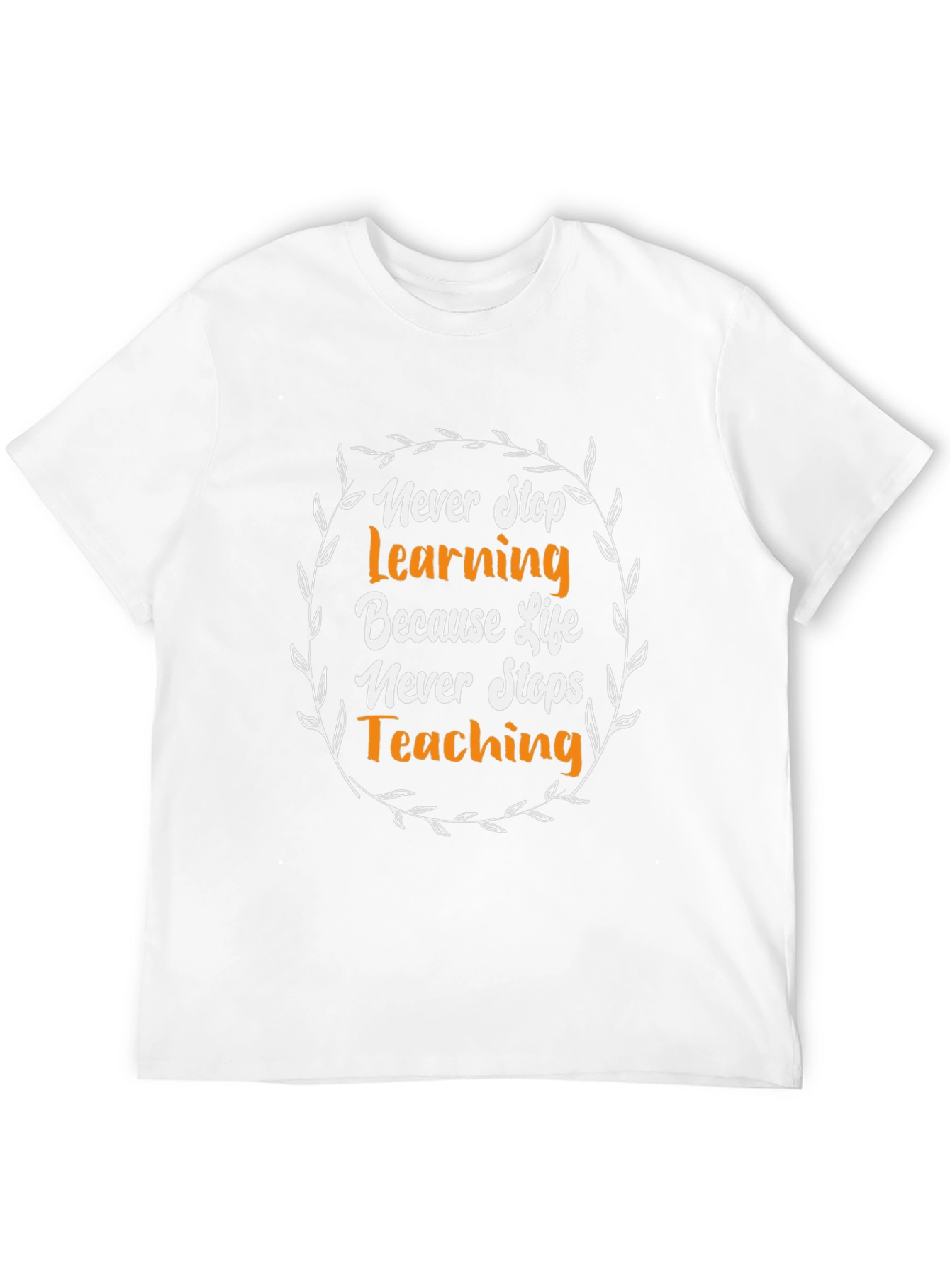 Never Stop Learning Black Graphic T-Shirt