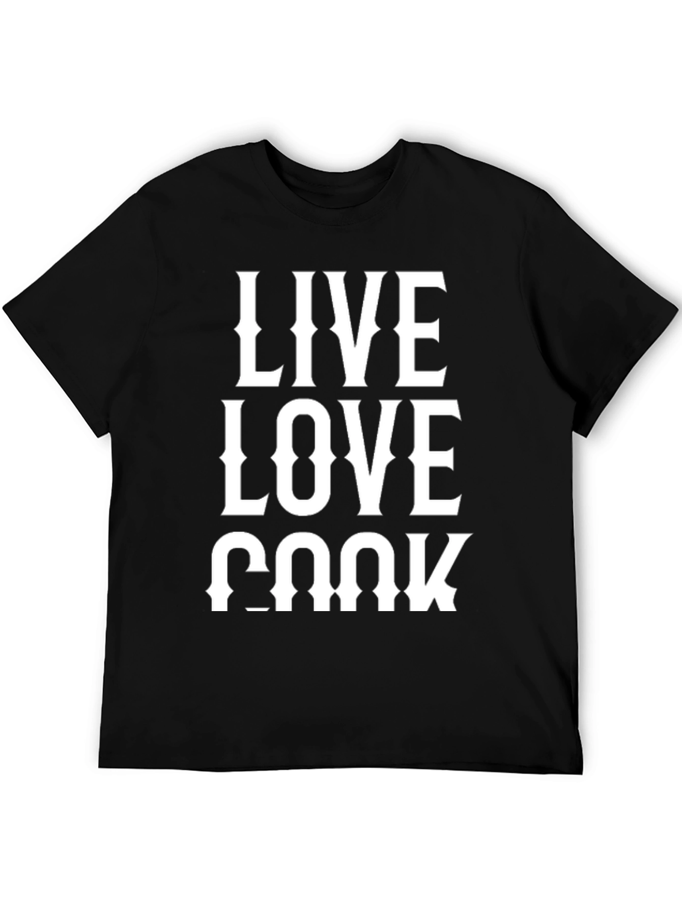 Live Love Cook Black T-Shirt