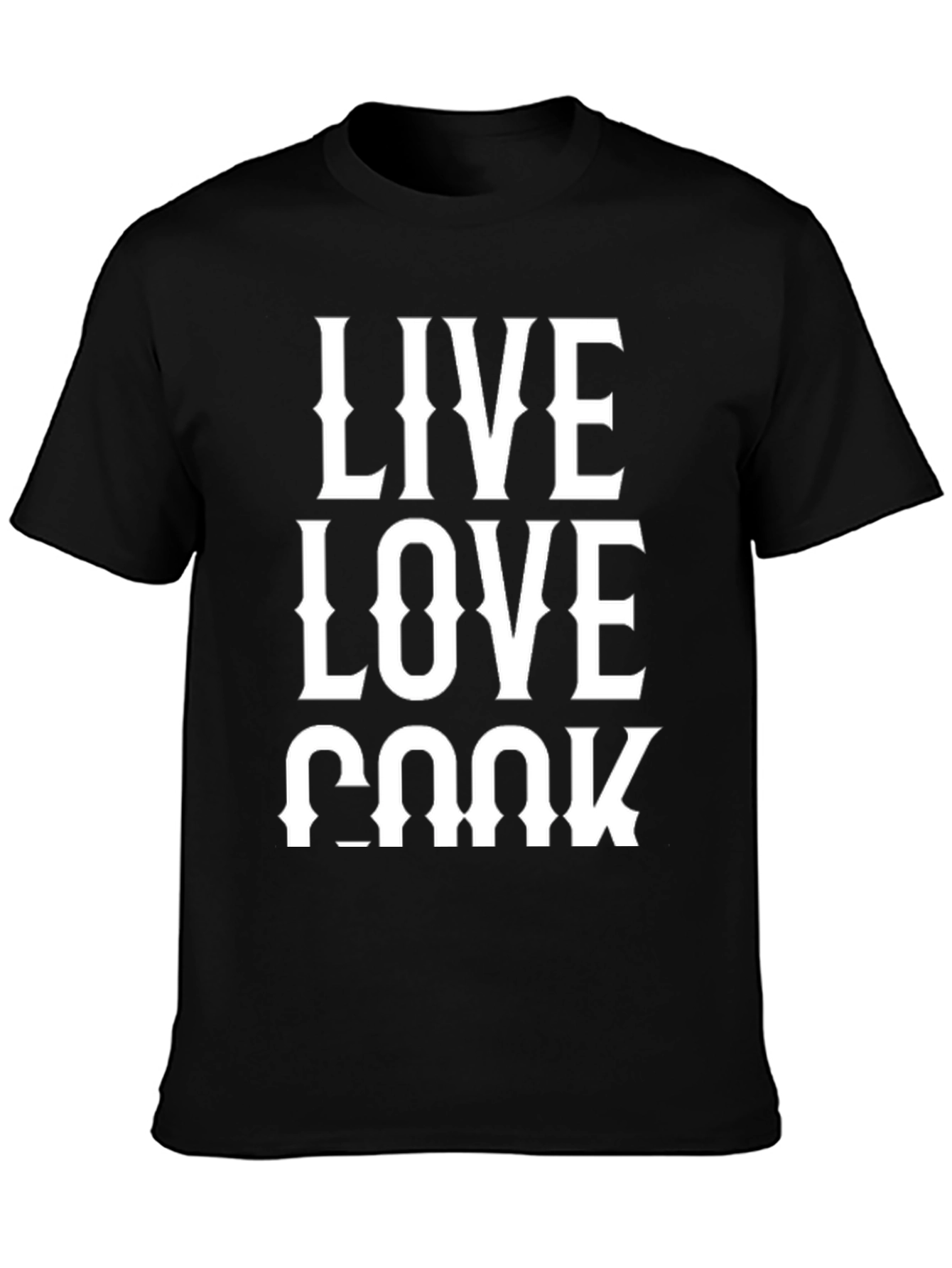 Live Love Cook Black T-Shirt