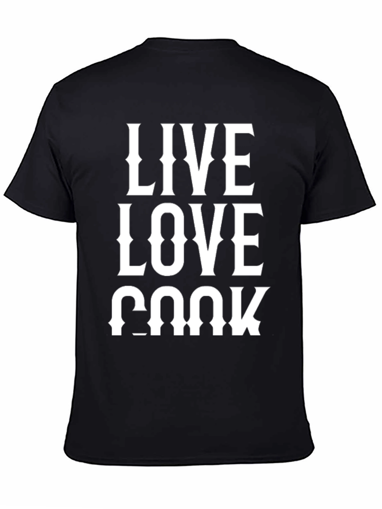 Live Love Cook Black T-Shirt