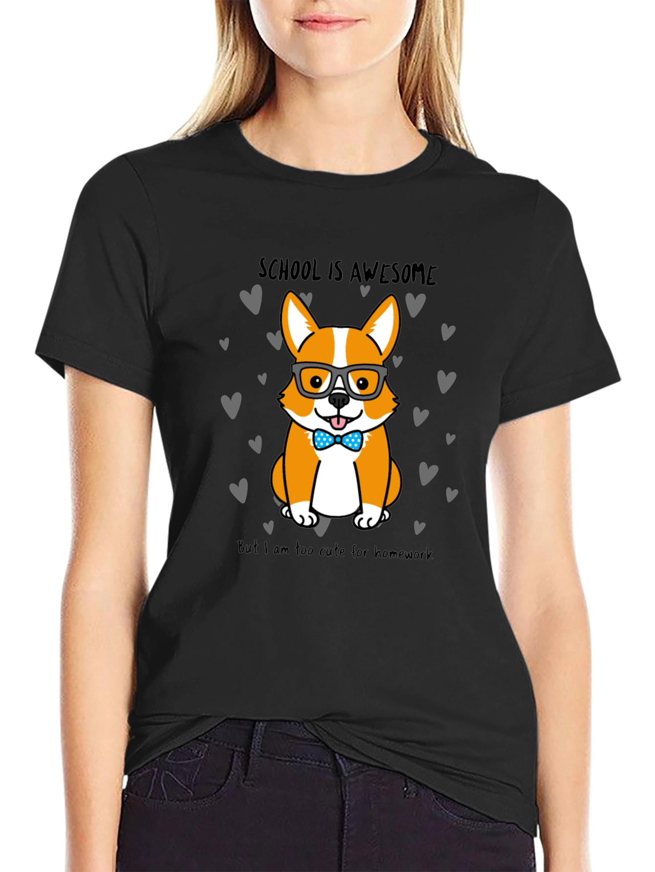 Cute Corgi School T-Shirt