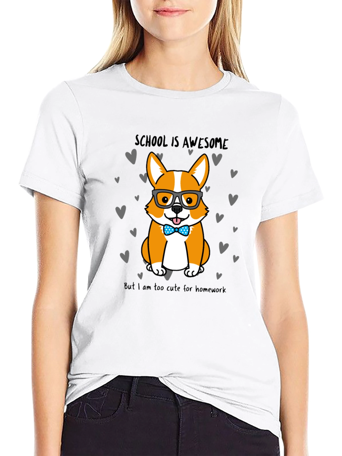 Cute Corgi School T-Shirt