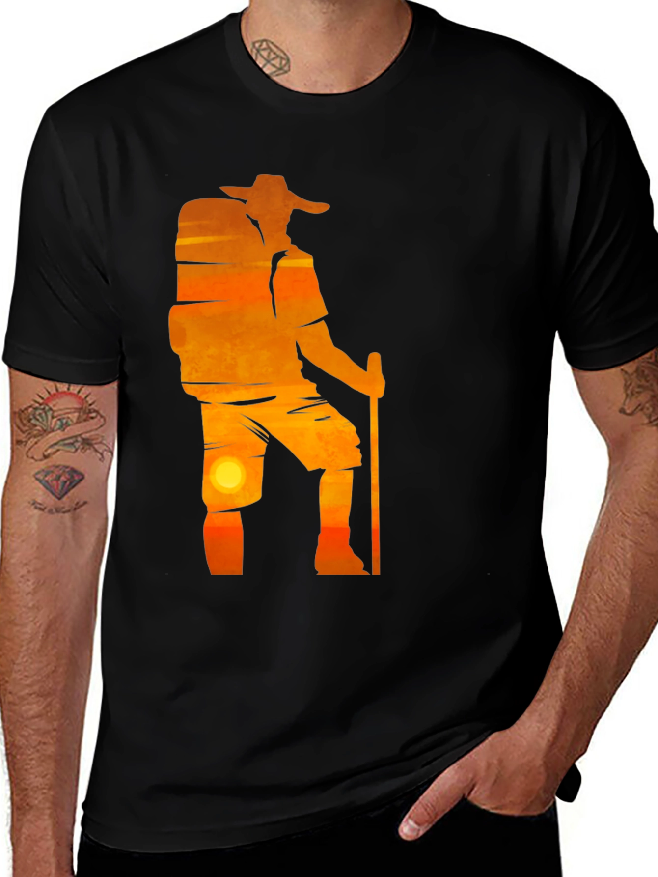 Sunset Hiker Graphic T-Shirt