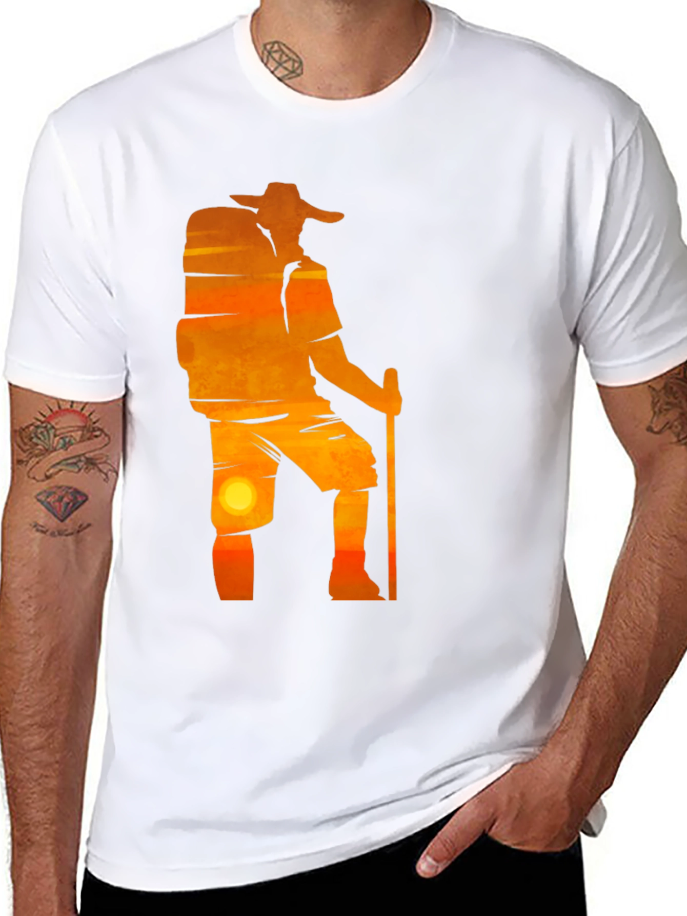 Sunset Hiker Graphic T-Shirt