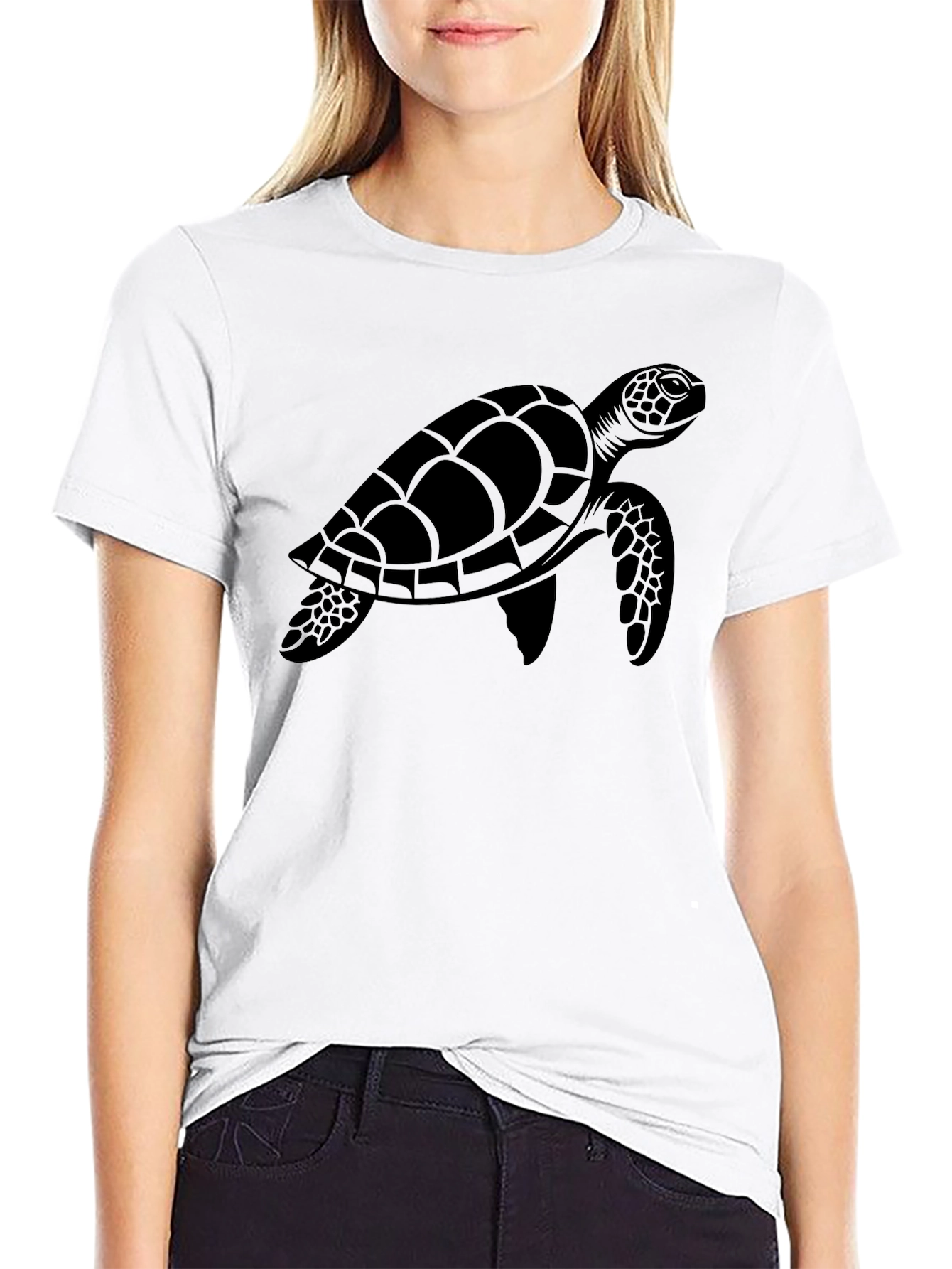 Black Turtle Graphic Tee - Casual Comfort
