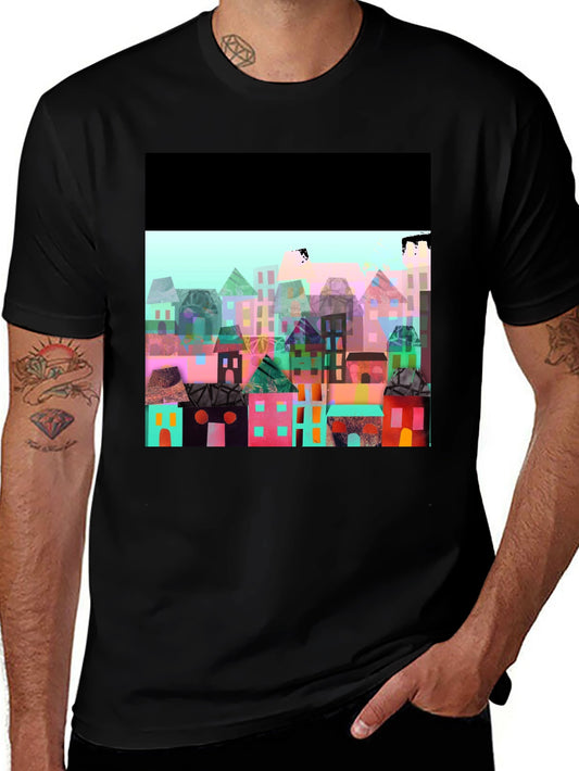 Abstract Town T-Shirt - Artistic Print