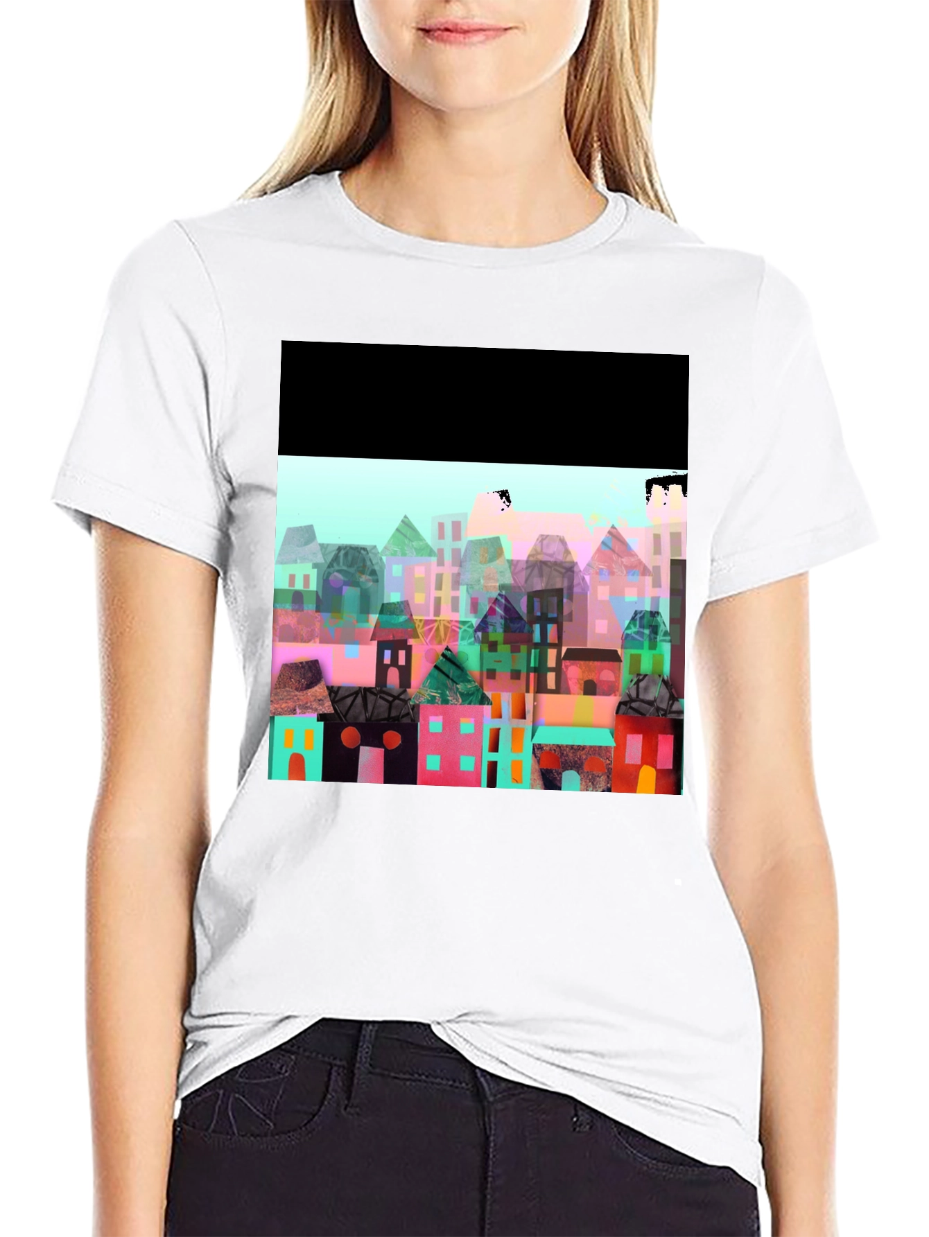 Abstract Town T-Shirt - Artistic Print