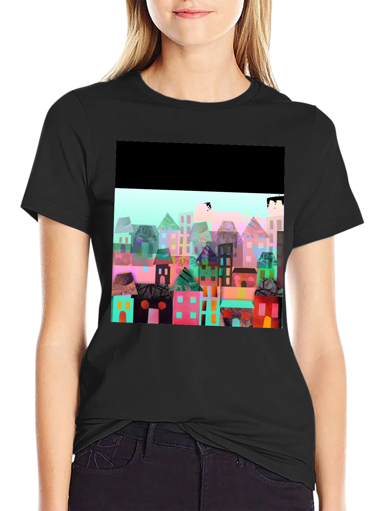 Abstract Town T-Shirt - Artistic Print