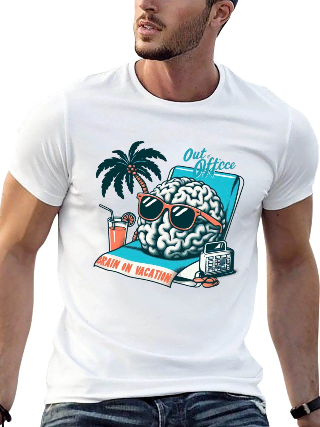 Brain on Vacation Graphic T-Shirt