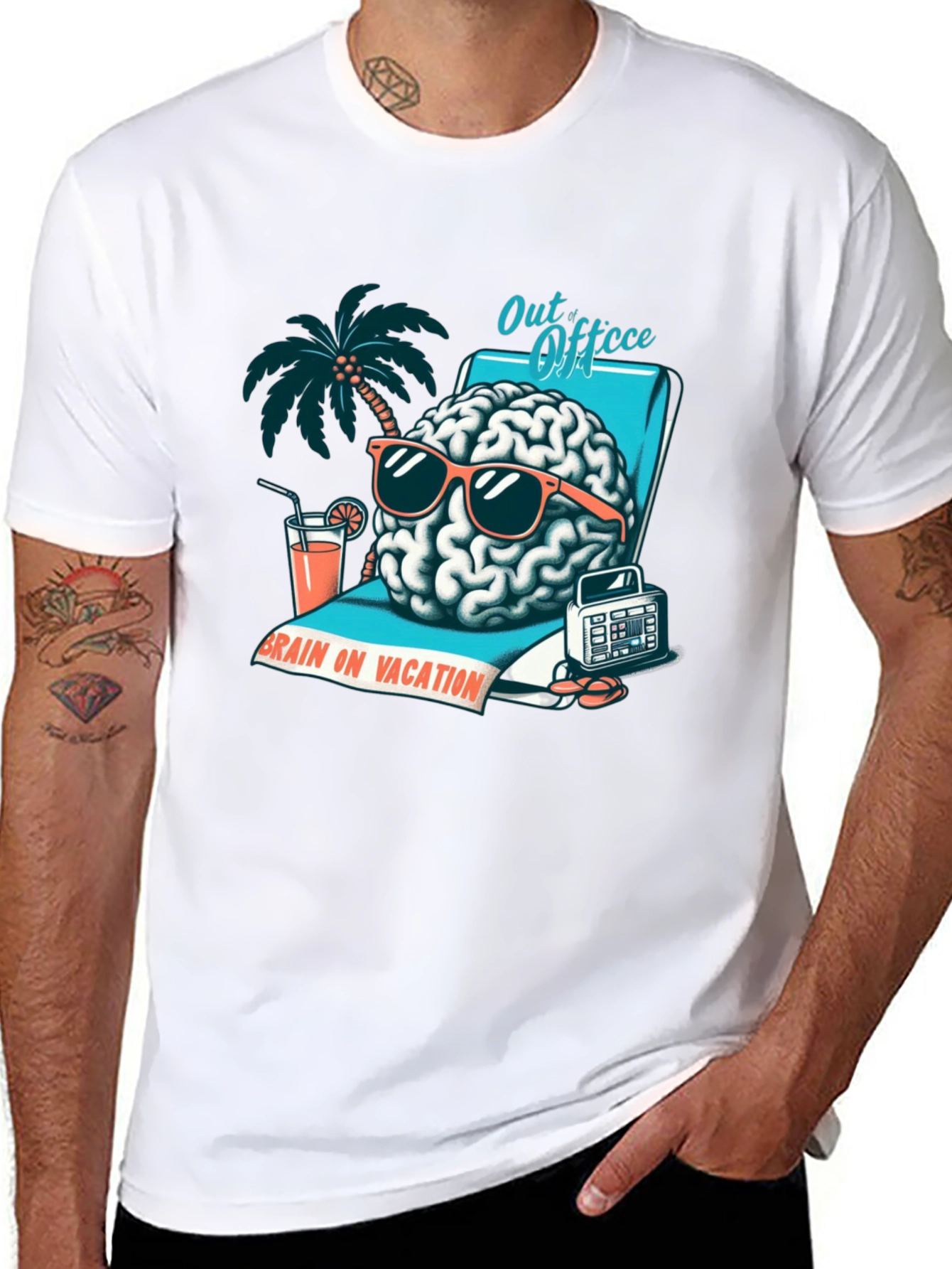 Brain on Vacation Graphic T-Shirt