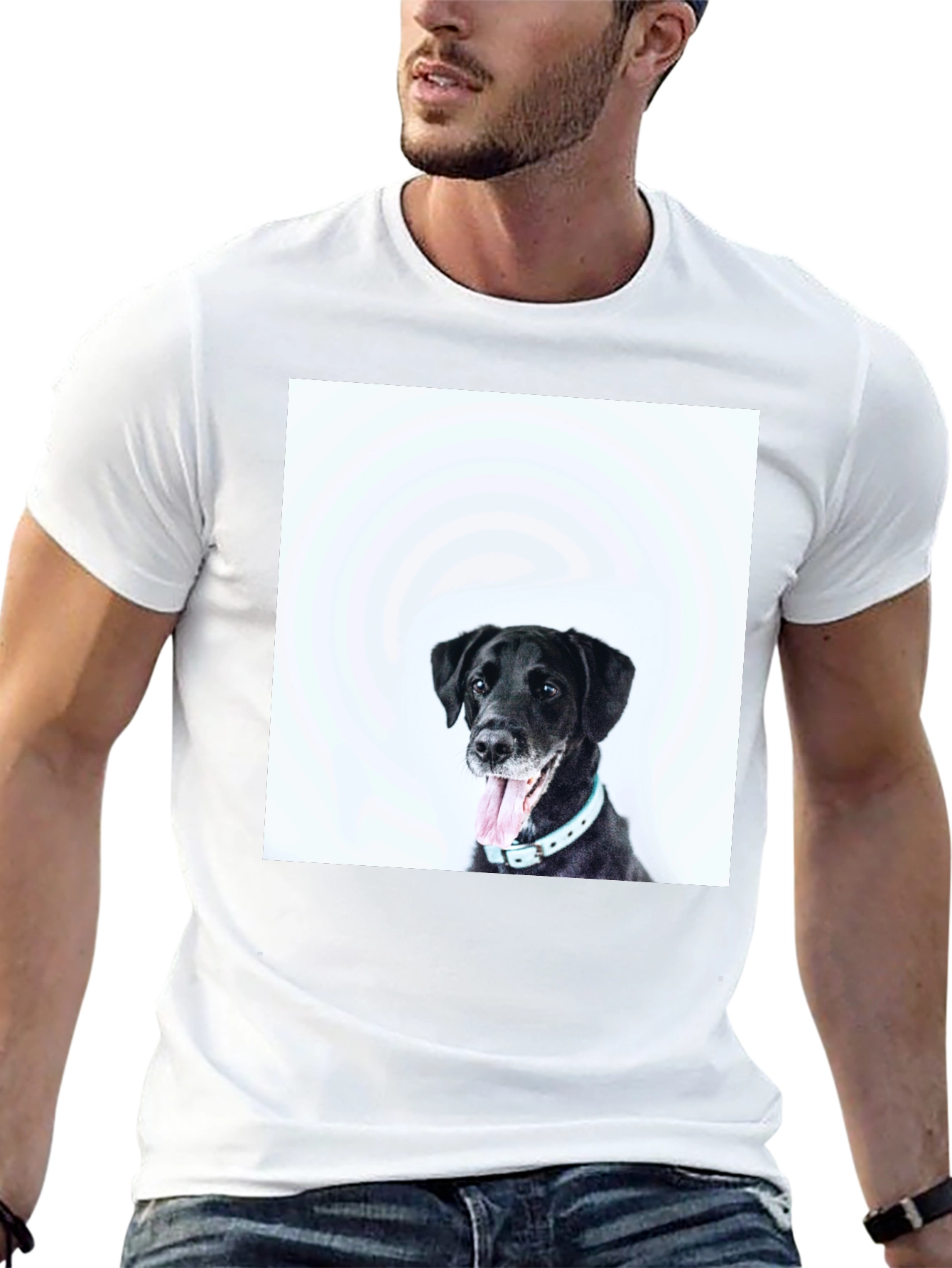 Black Dog Graphic T-Shirt - Unisex Casual Wear