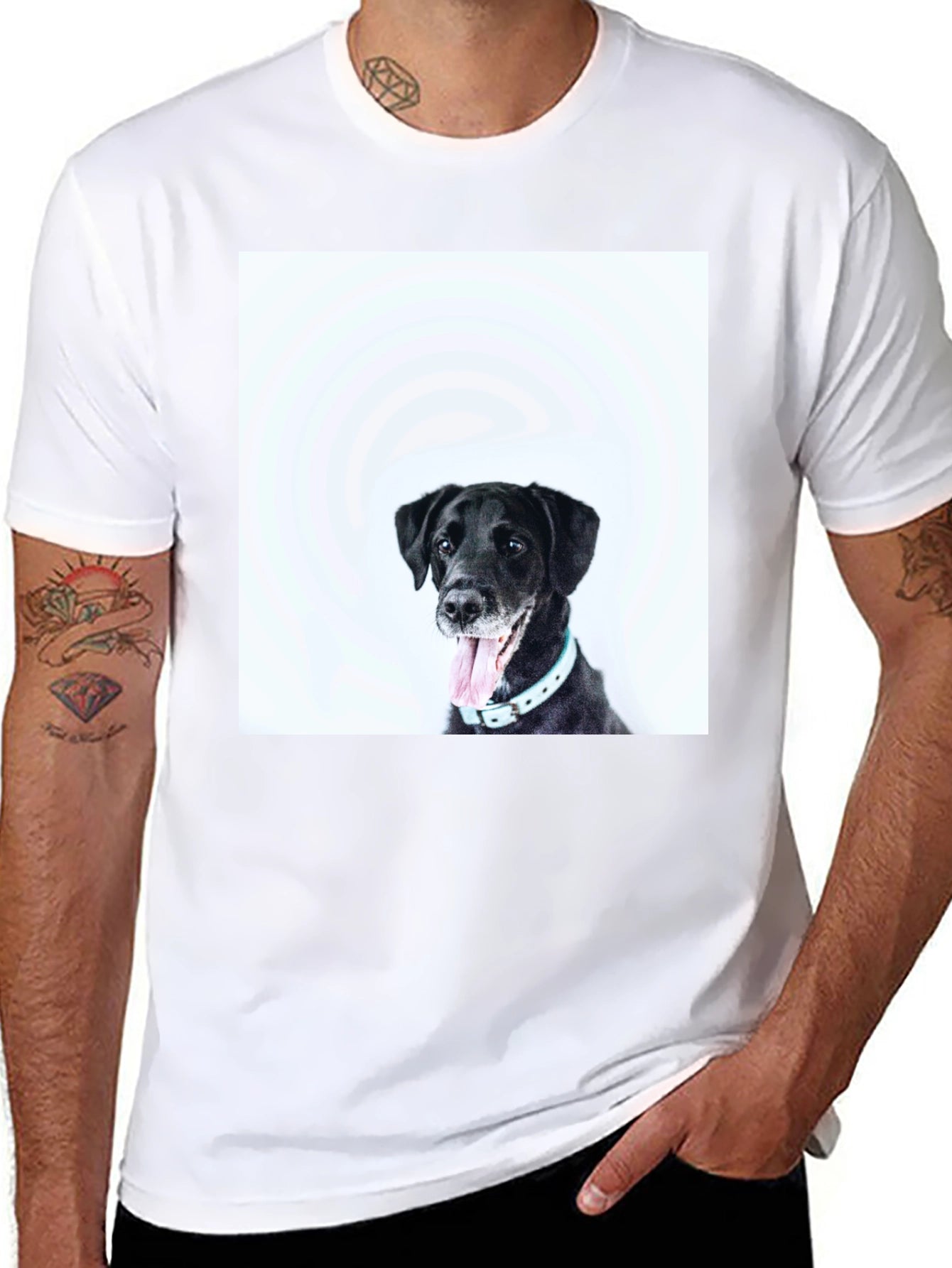 Black Dog Graphic T-Shirt - Unisex Casual Wear