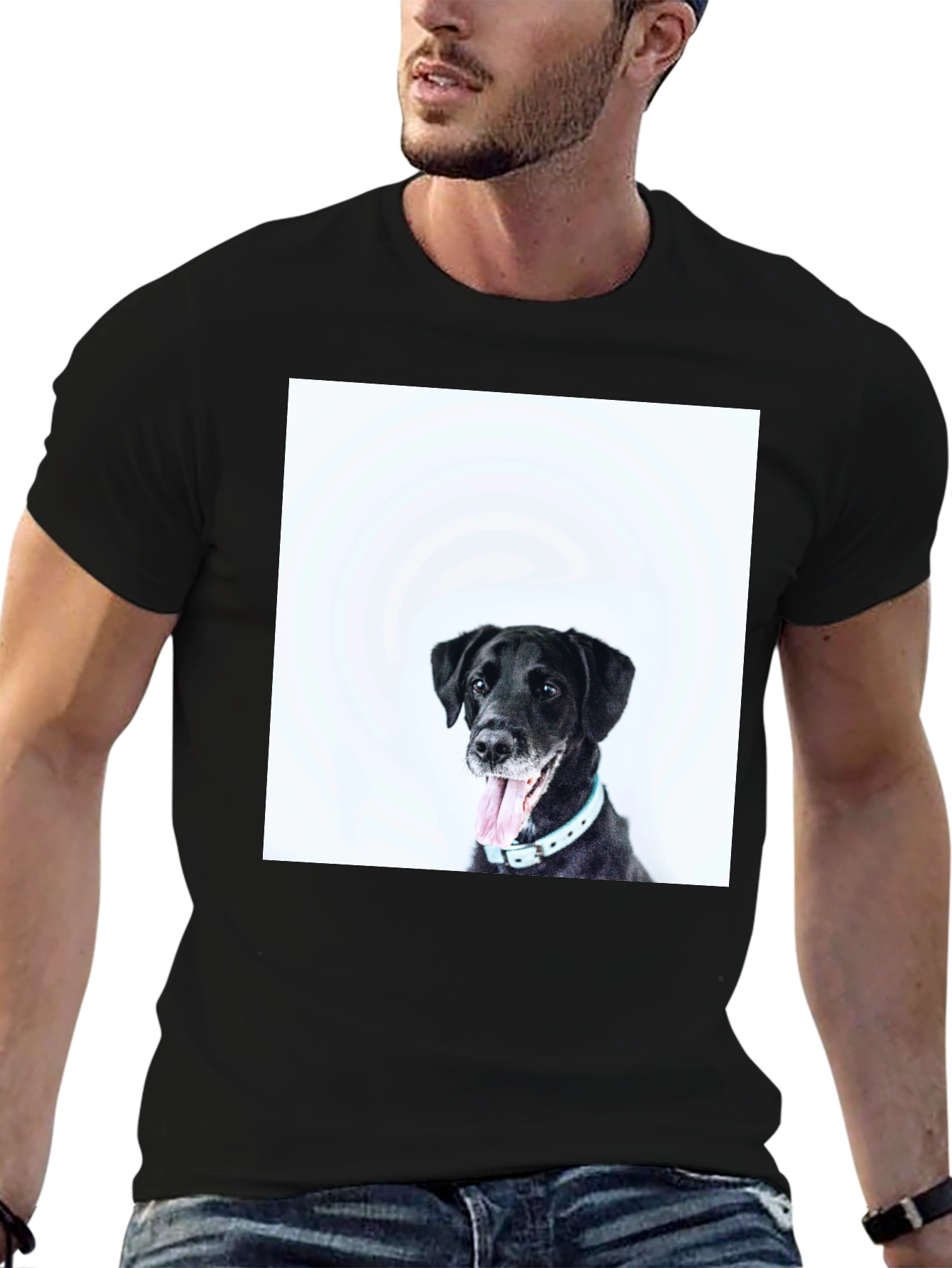 Black Dog Graphic T-Shirt - Unisex Casual Wear