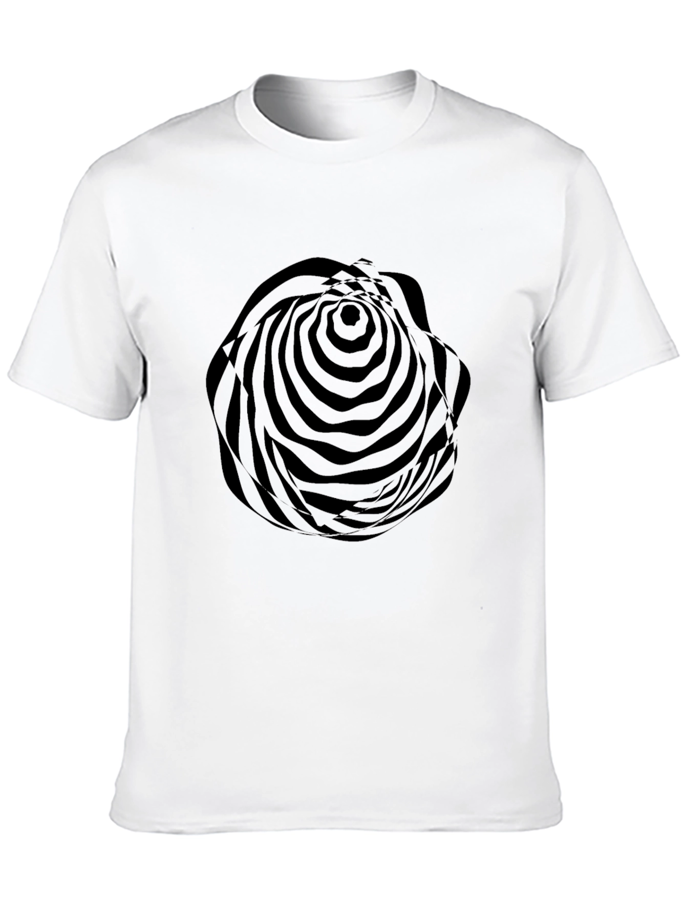 Optical Illusion Black Graphic Tee
