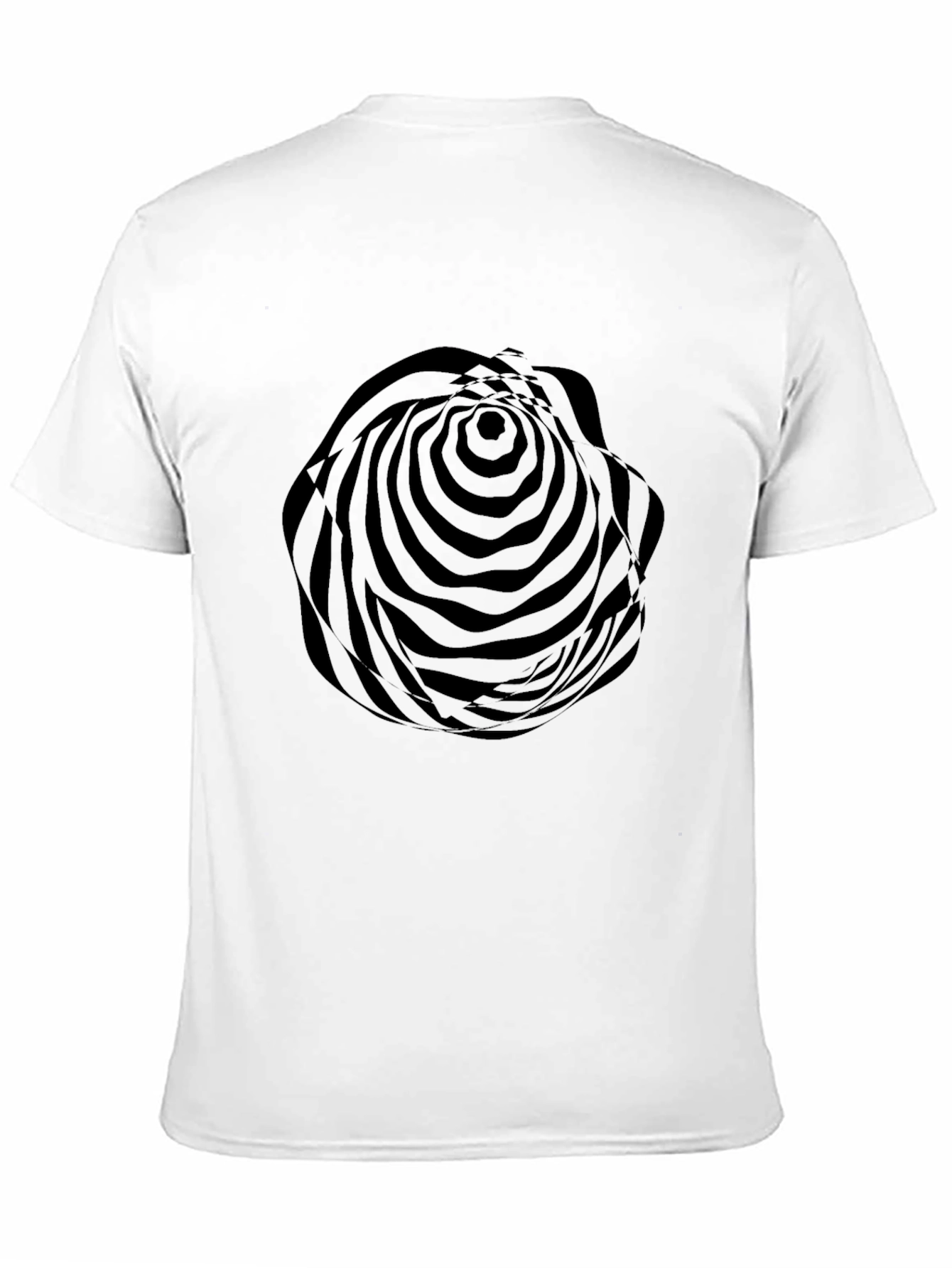 Optical Illusion Black Graphic Tee