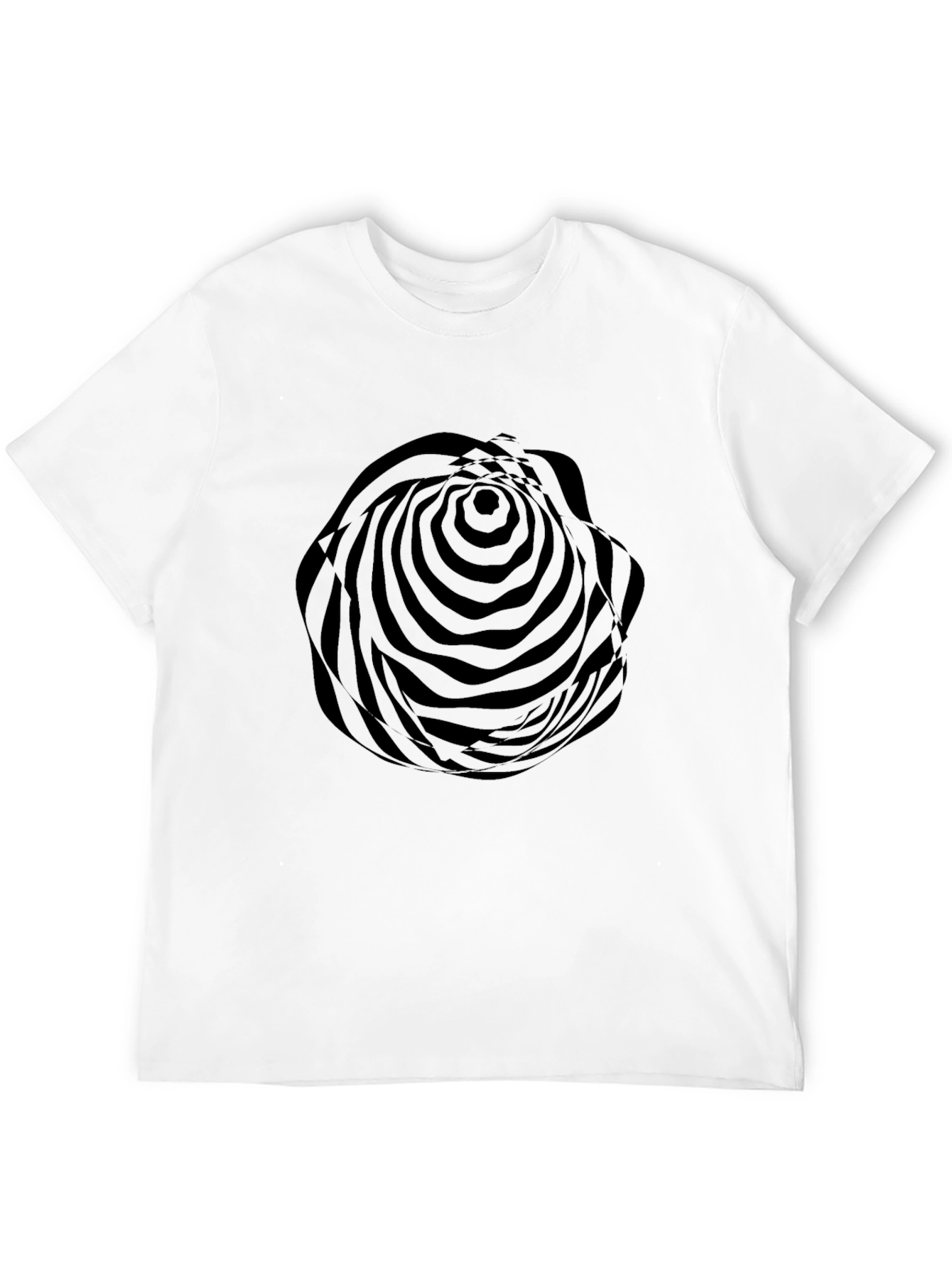 Optical Illusion Black Graphic Tee