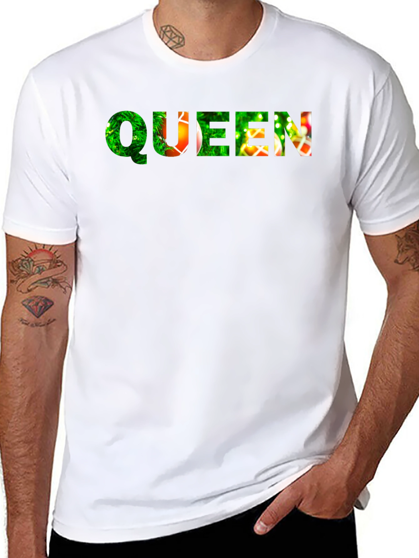 Queen Christmas Tree Fill T-Shirt