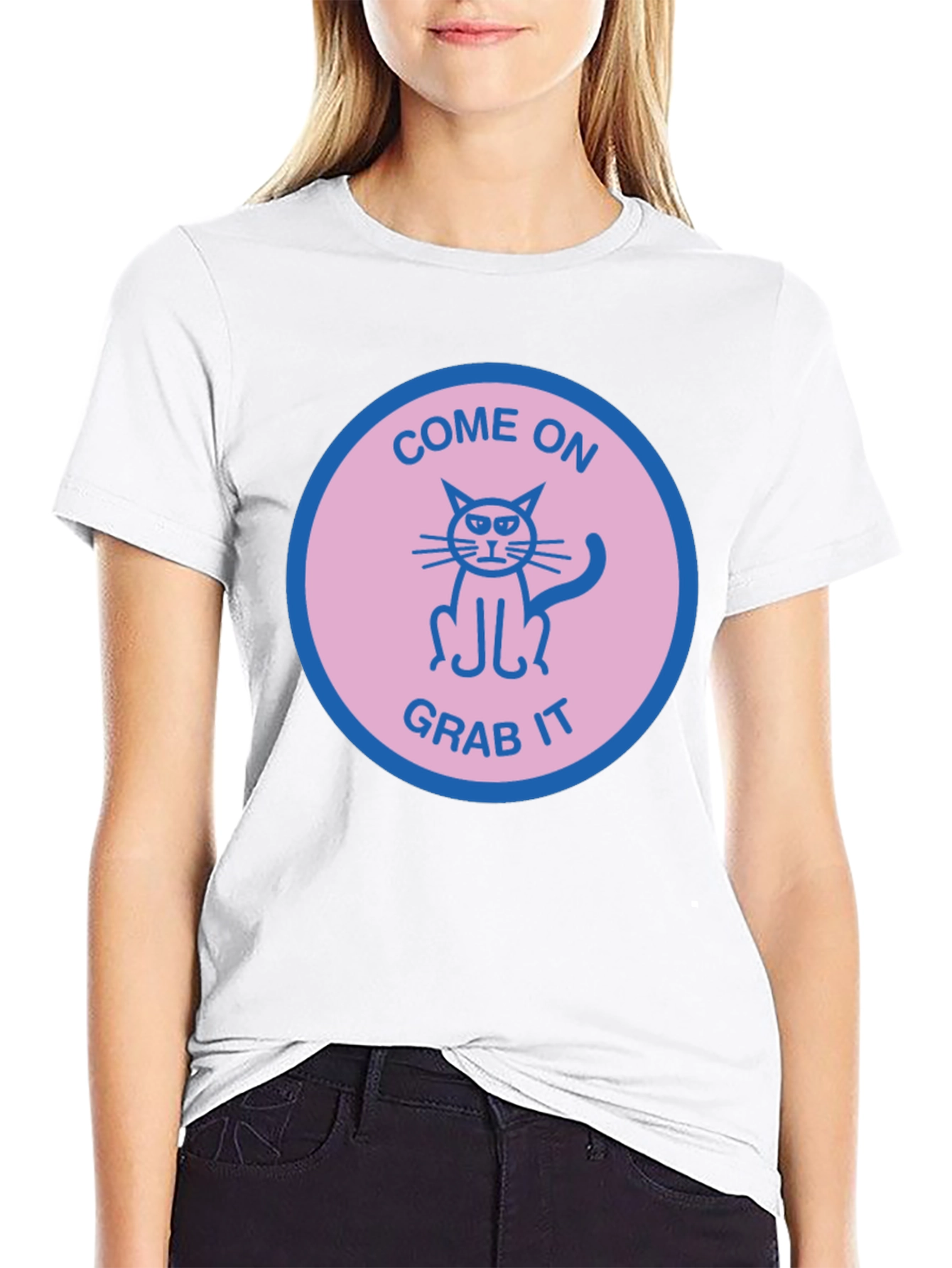 Come On Grab It Cat Graphic Tee