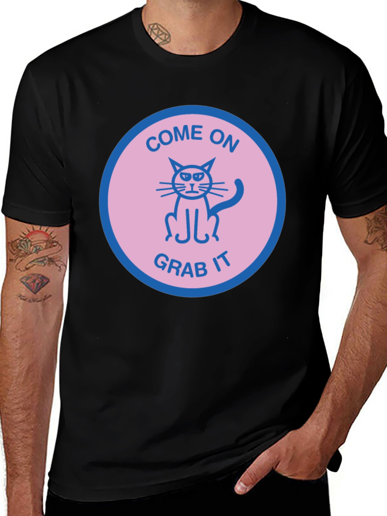 Come On Grab It Cat Graphic Tee
