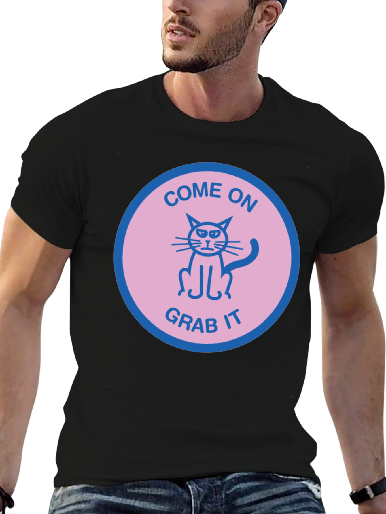 Come On Grab It Cat Graphic Tee