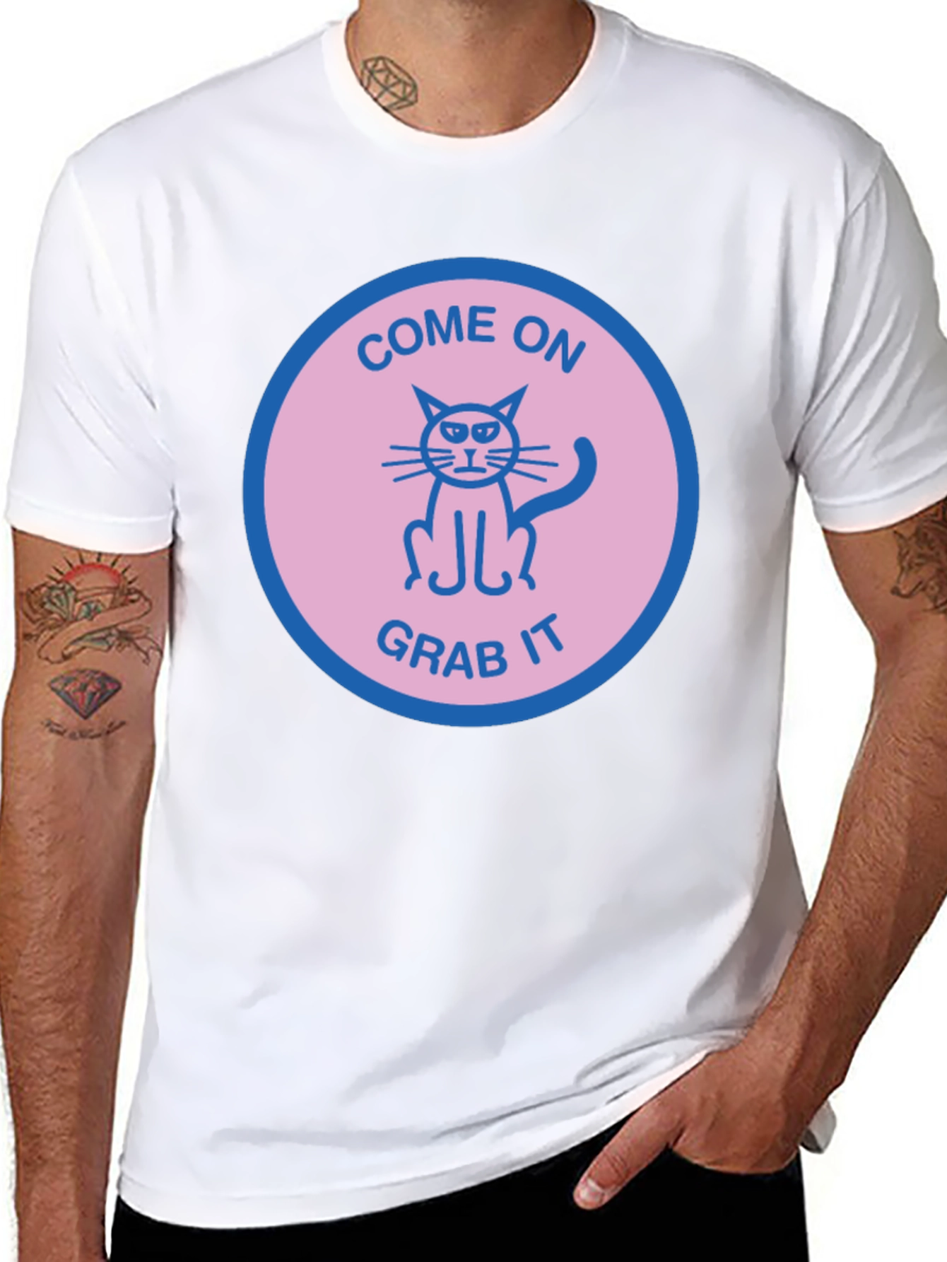 Come On Grab It Cat Graphic Tee